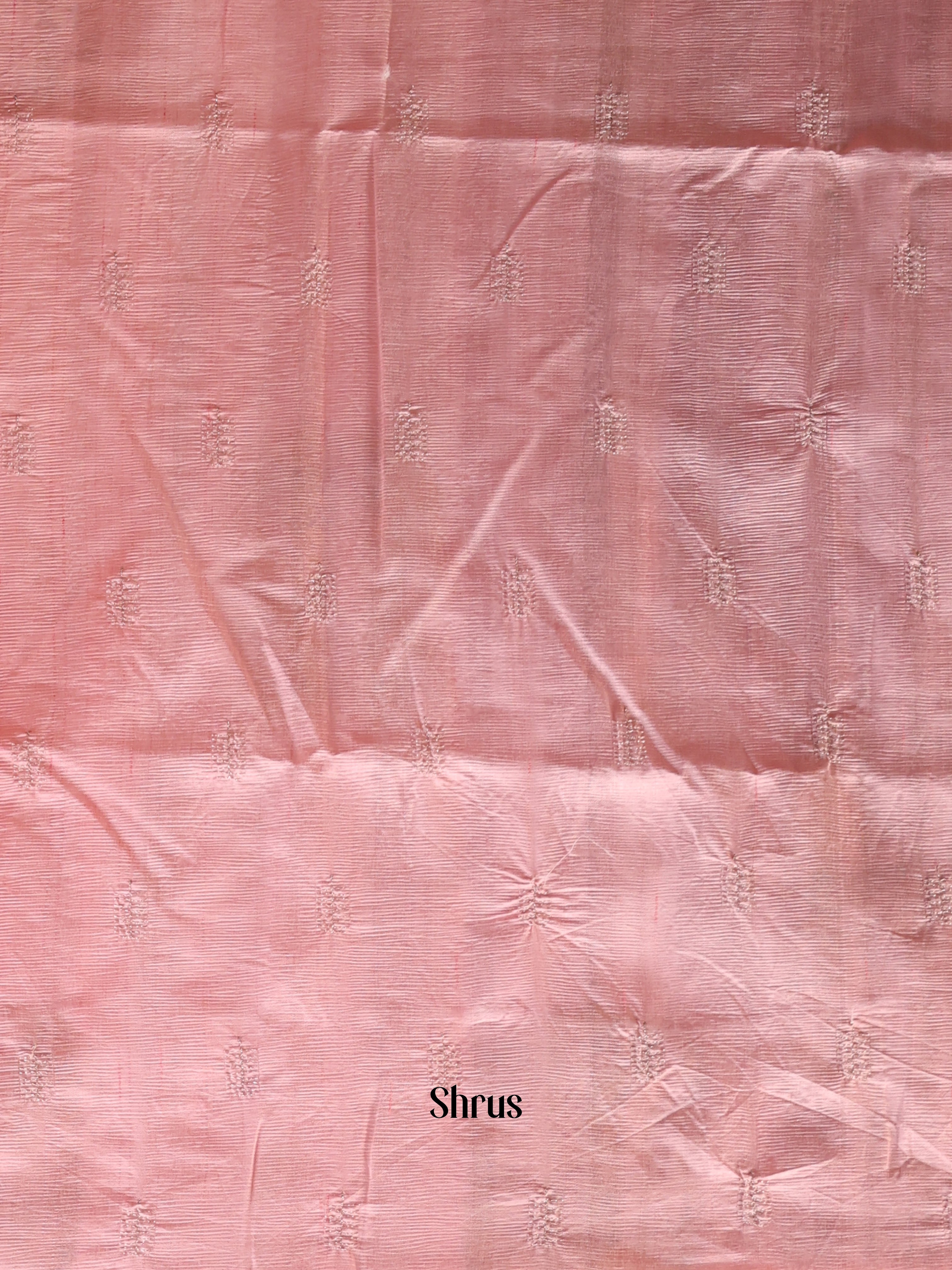 Pink - Semi Rawsilk Saree