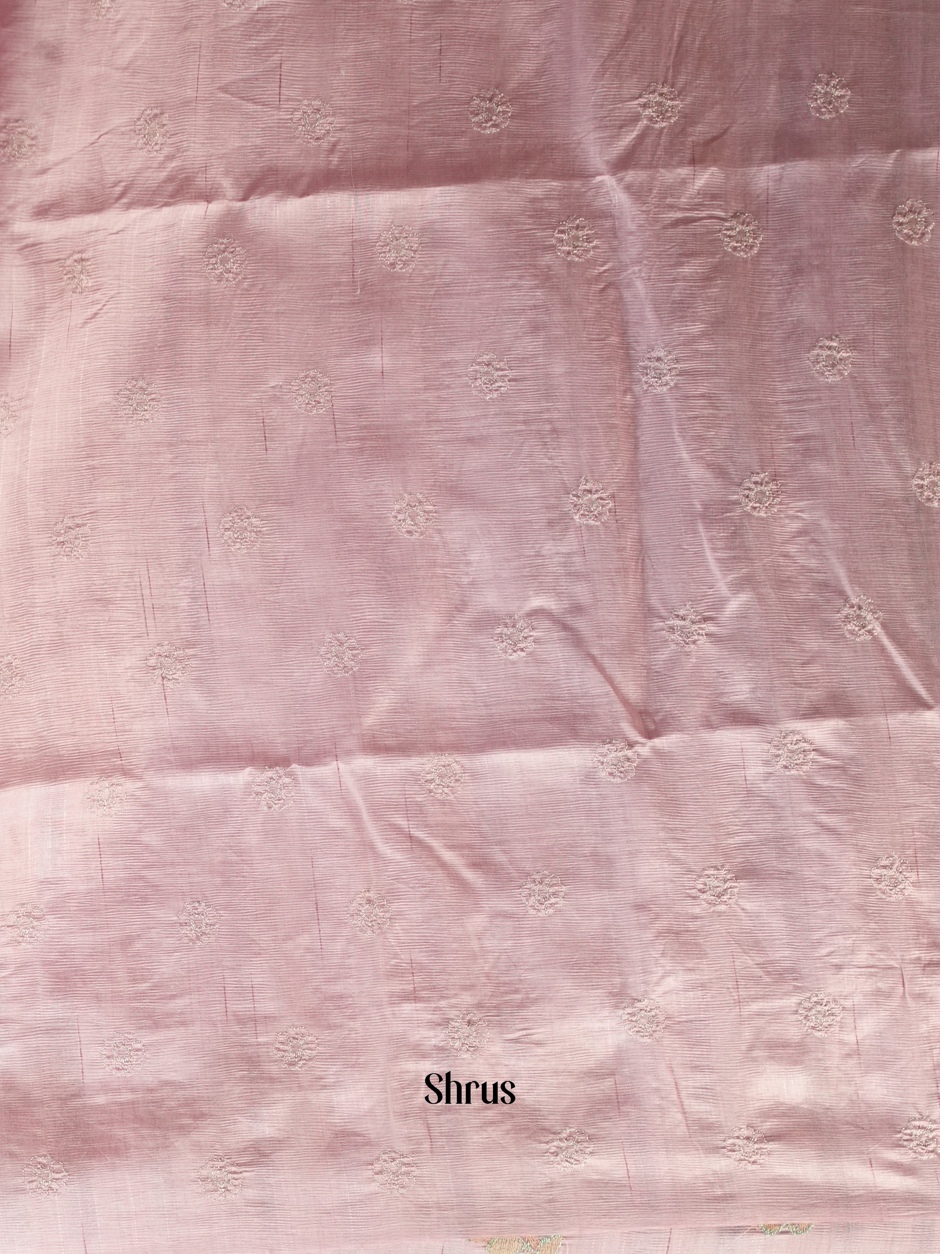 Pink - Semi Rawsilk Saree