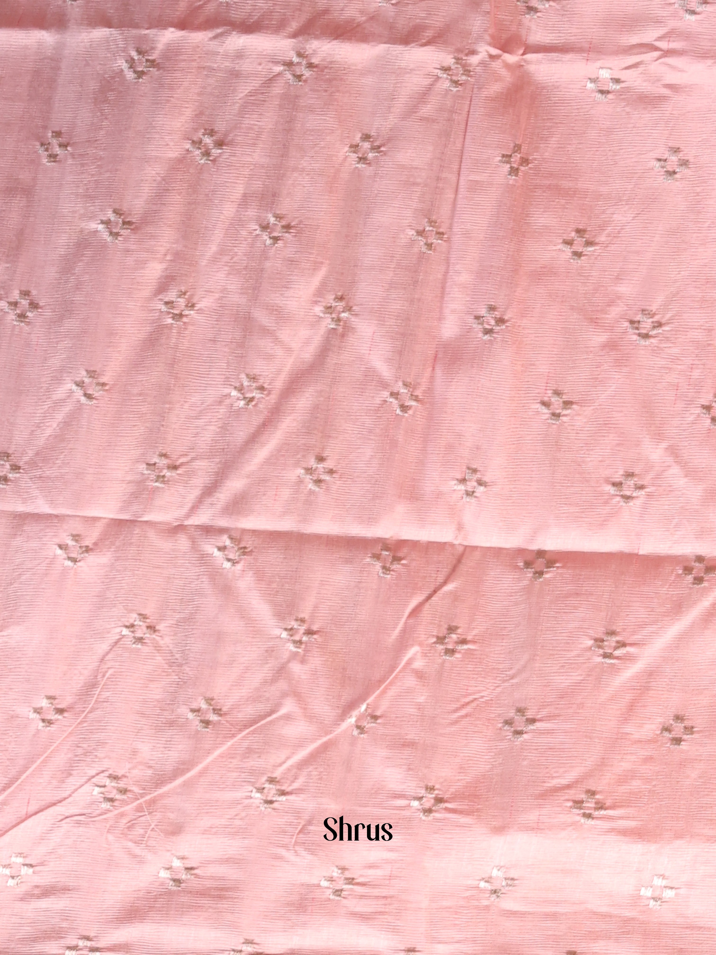 Pink - Semi Rawsilk Saree