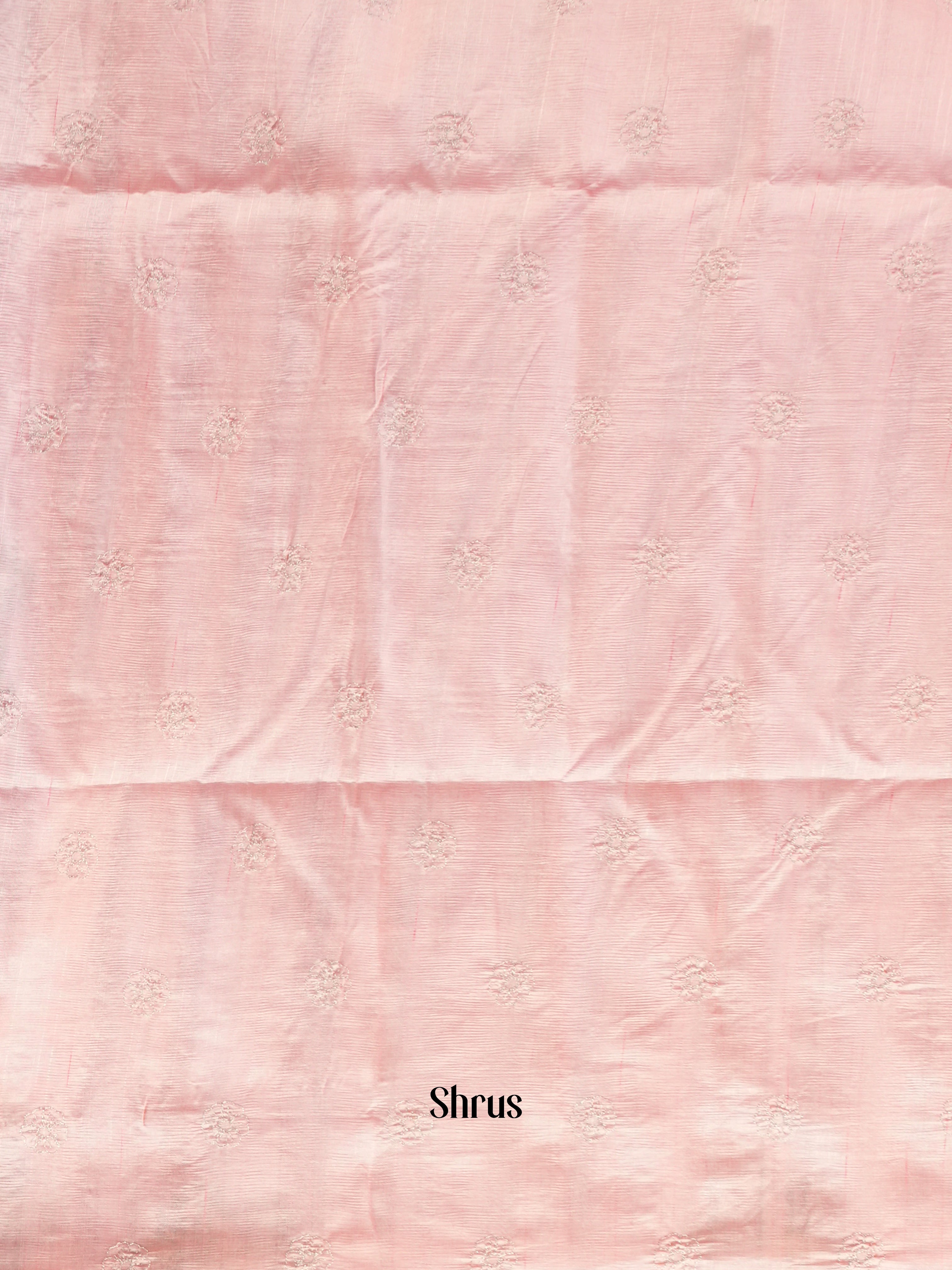 Pink - Semi Rawsilk Saree