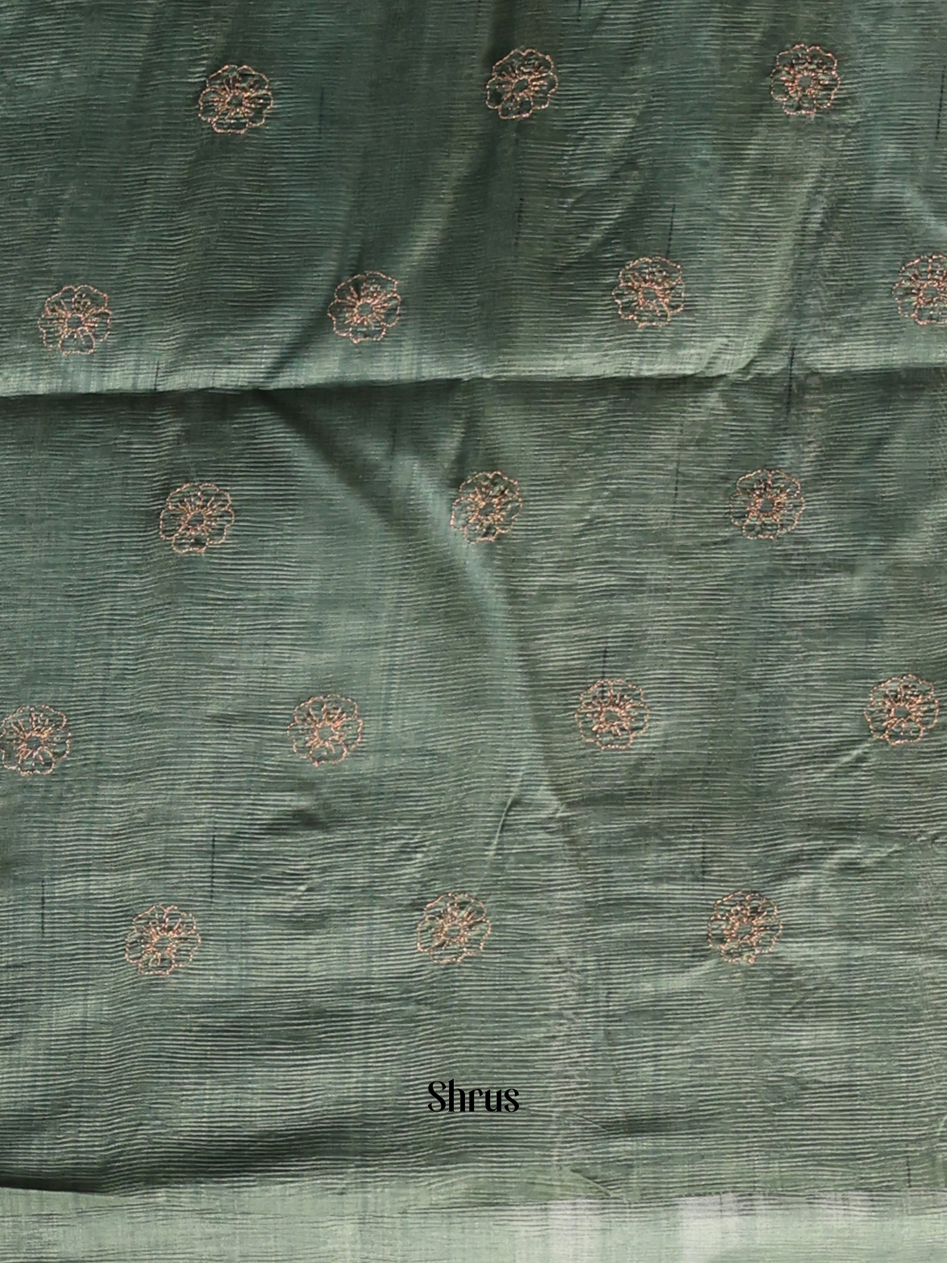 Green - Semi Rawsilk Saree