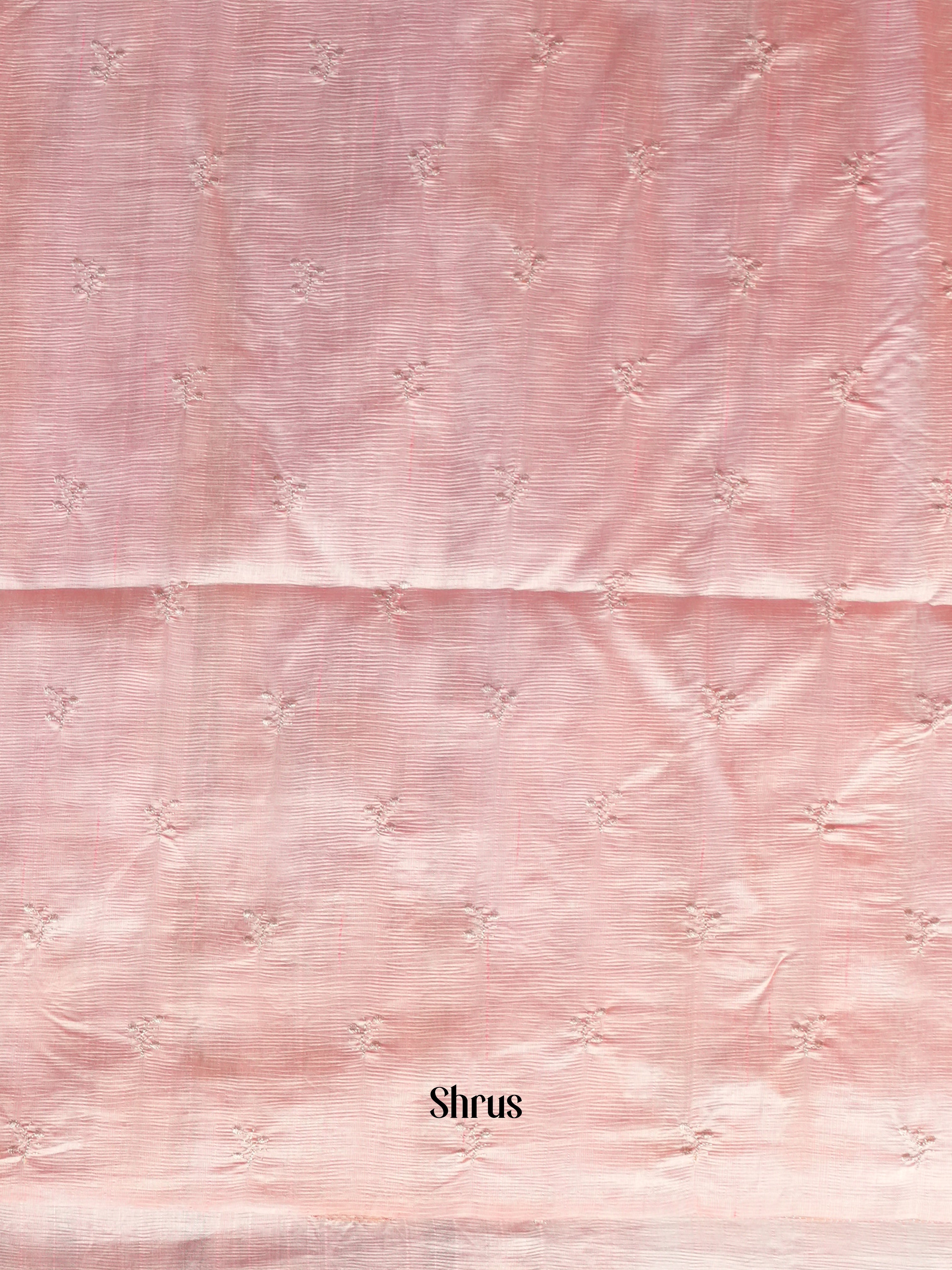 Pink - Semi Rawsilk Saree