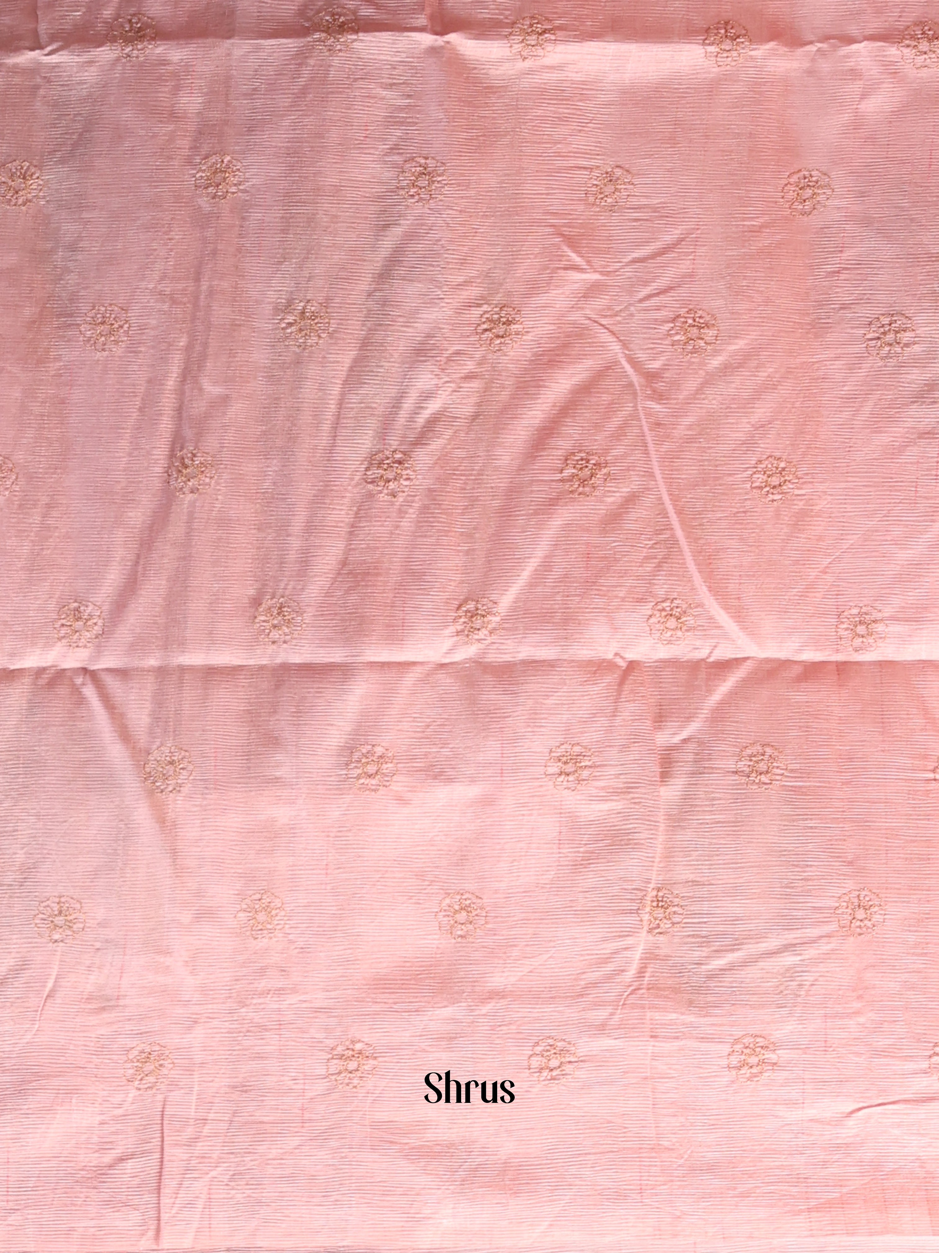 Pink - Semi Rawsilk Saree