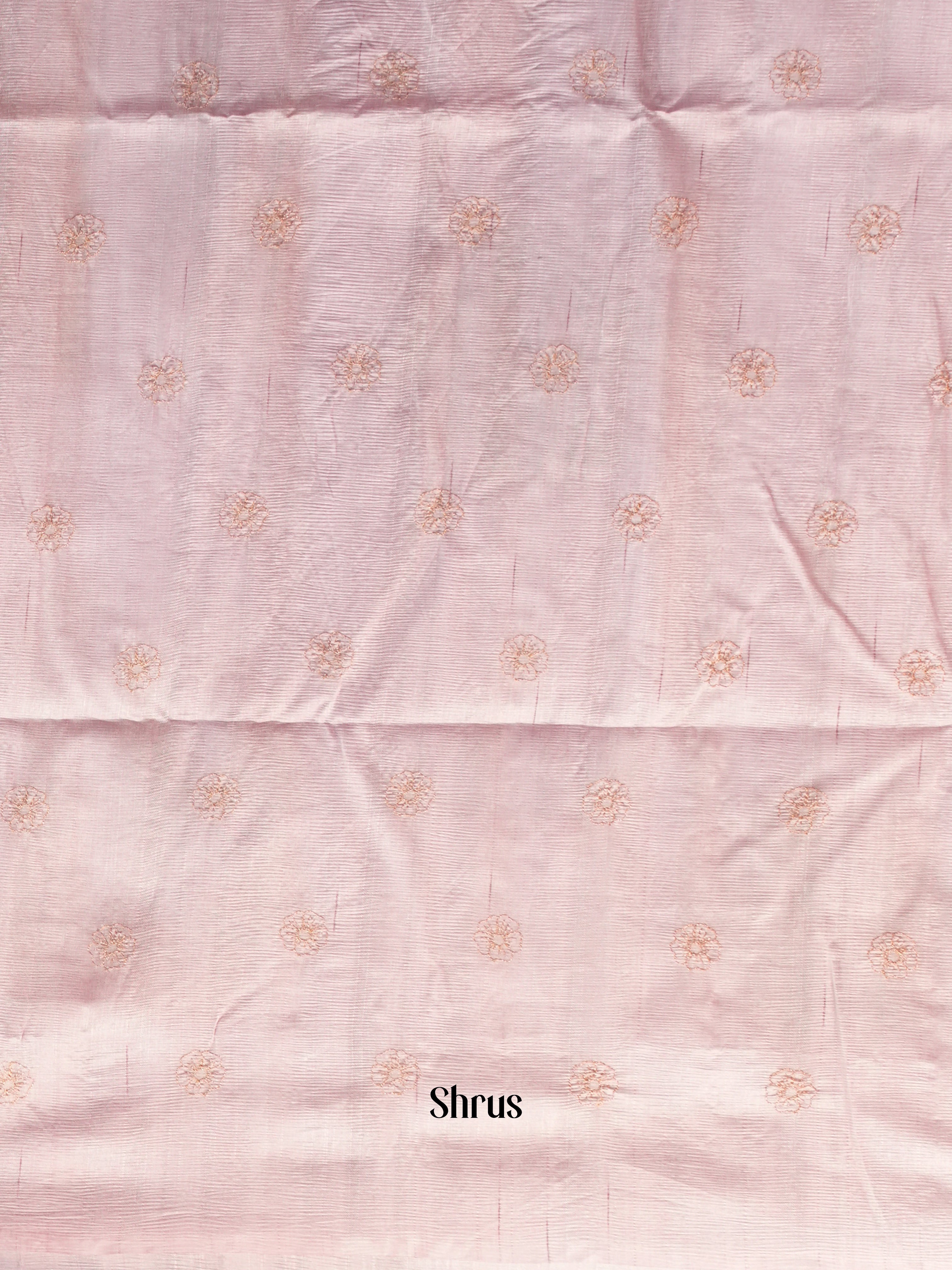 Pink - Semi Rawsilk Saree