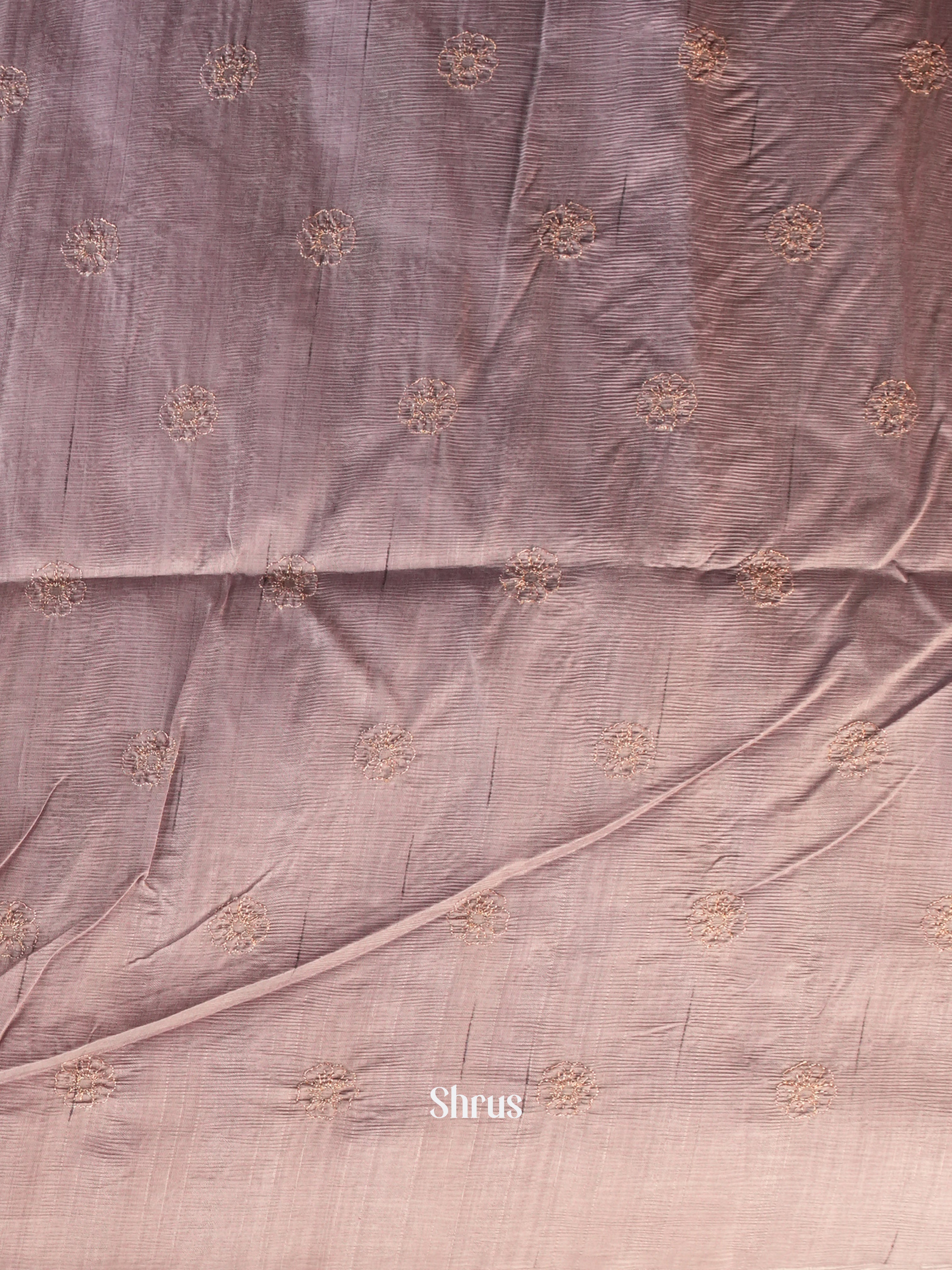 Pastel Brown - Semi Rawsilk Saree