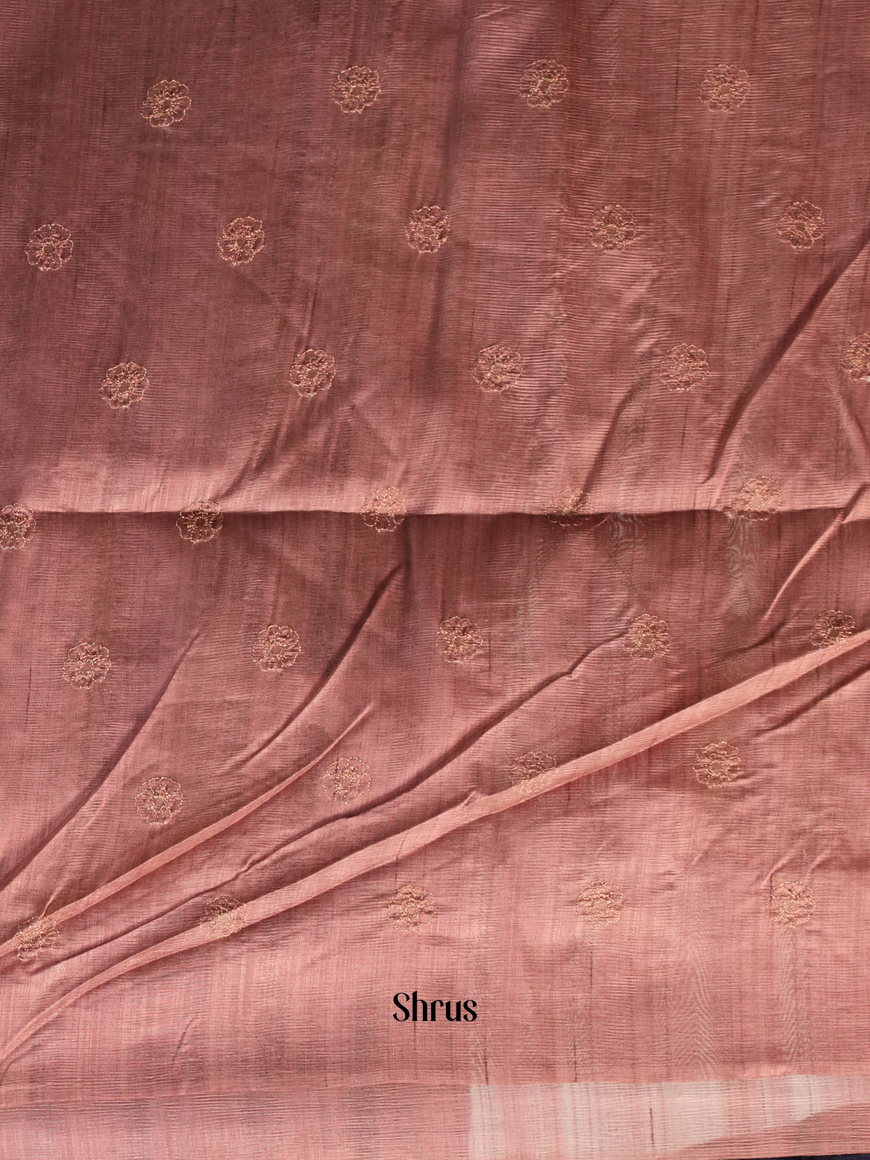 Brown - Semi Rawsilk Saree