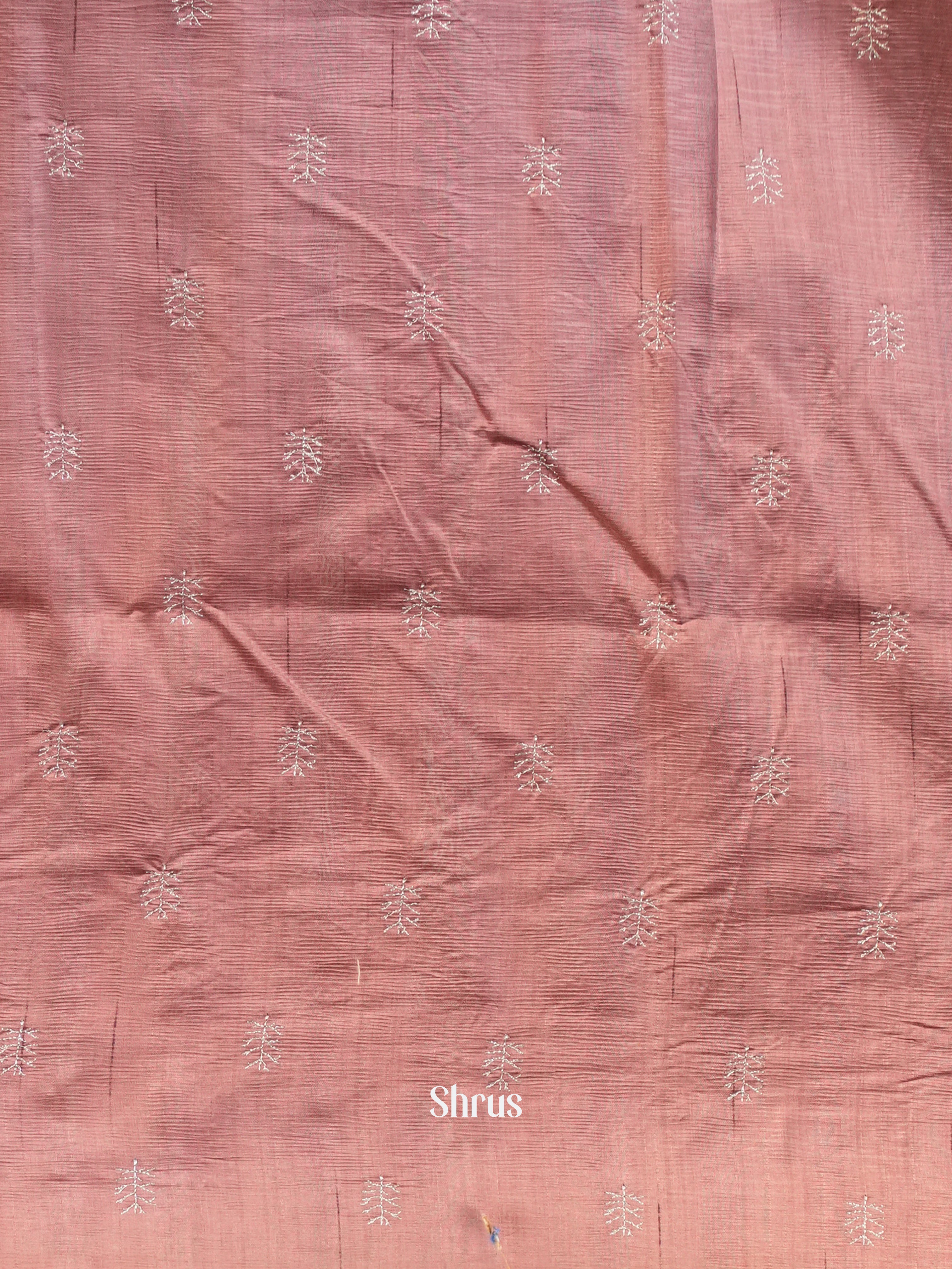 Brown - Semi Rawsilk Saree