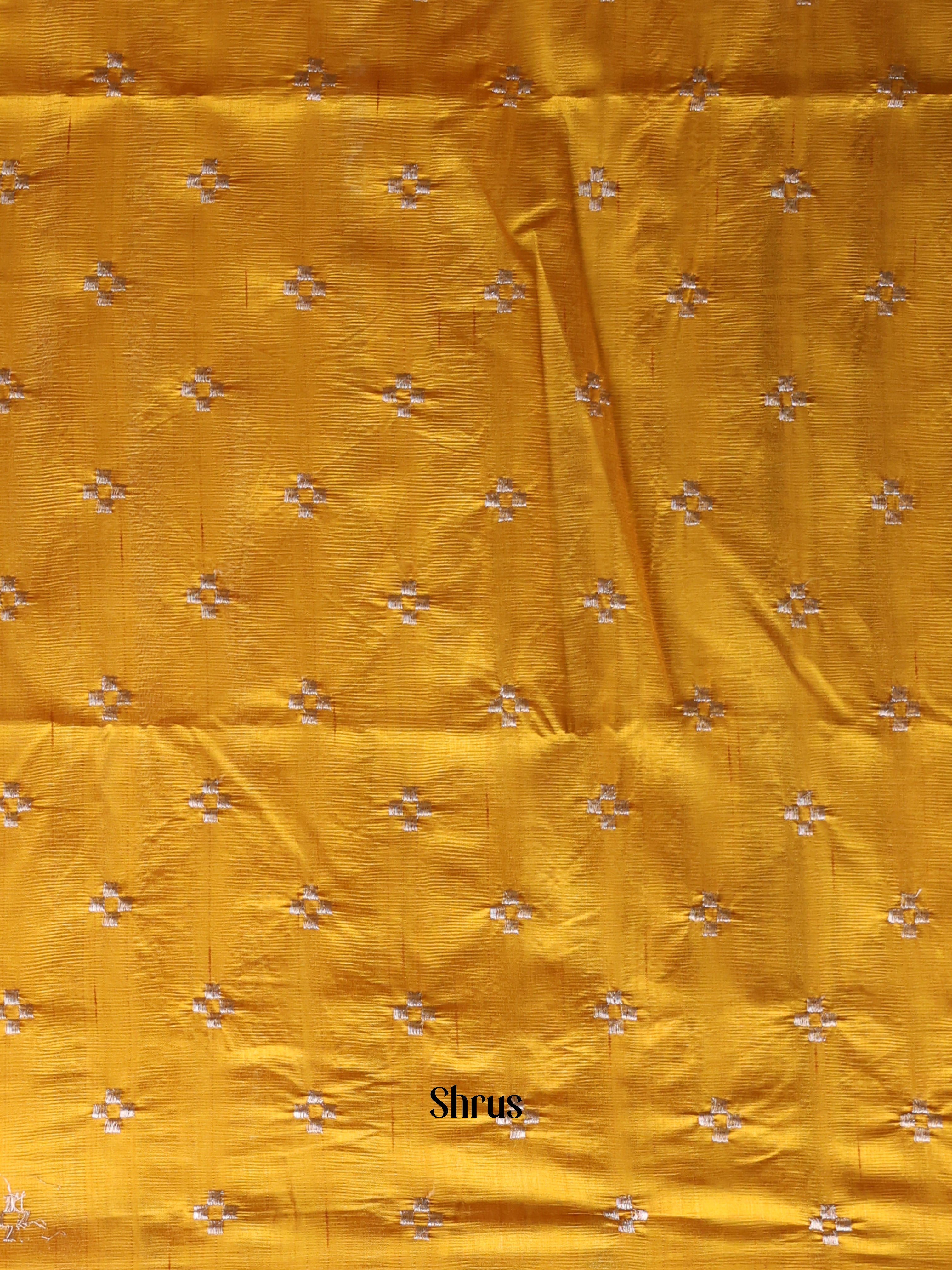 Mustard - Semi Rawsilk Saree