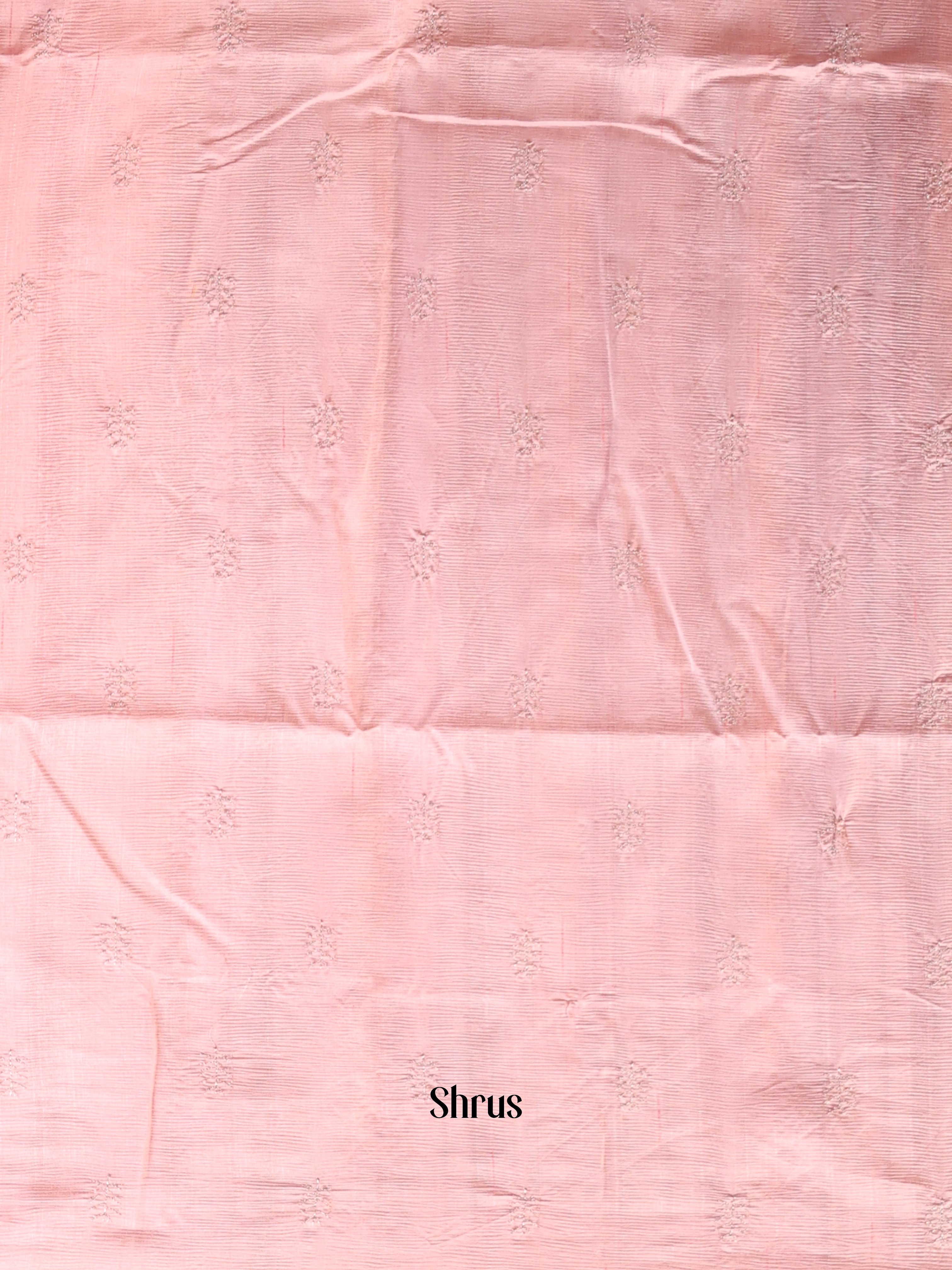 Pink - Semi Rawsilk Saree