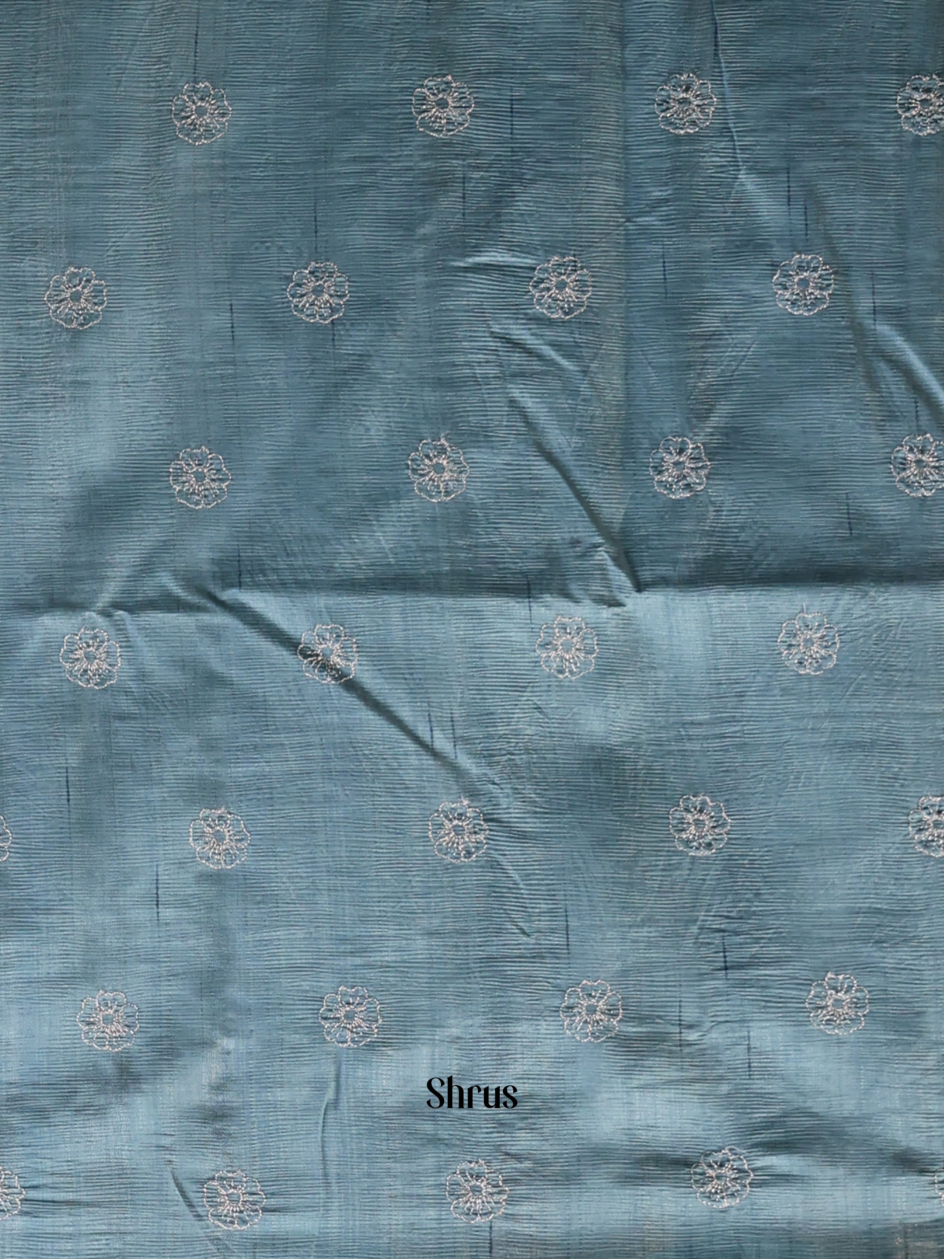 Grey  - Semi Rawsilk Saree