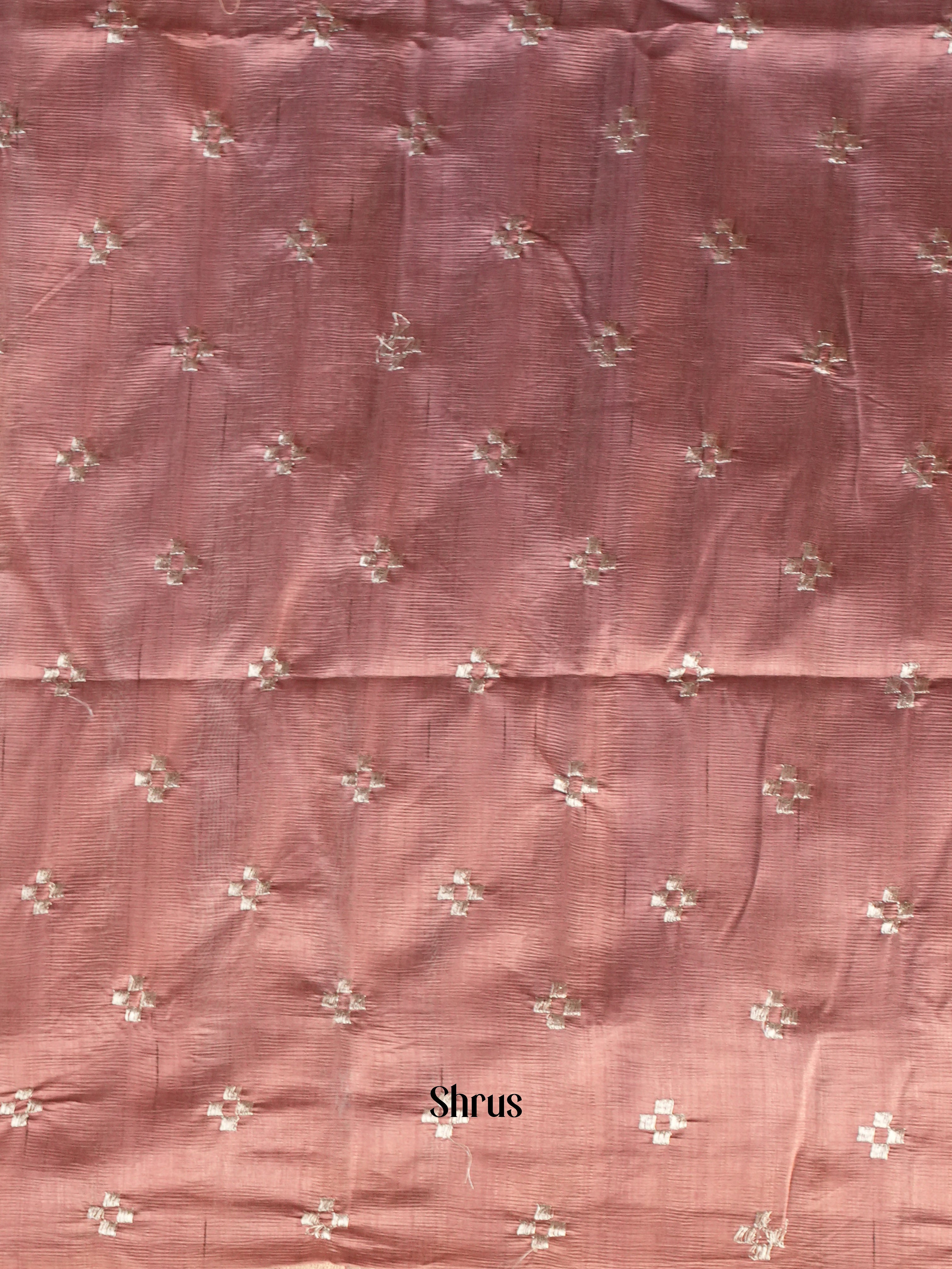 Brown - Semi Rawsilk Saree