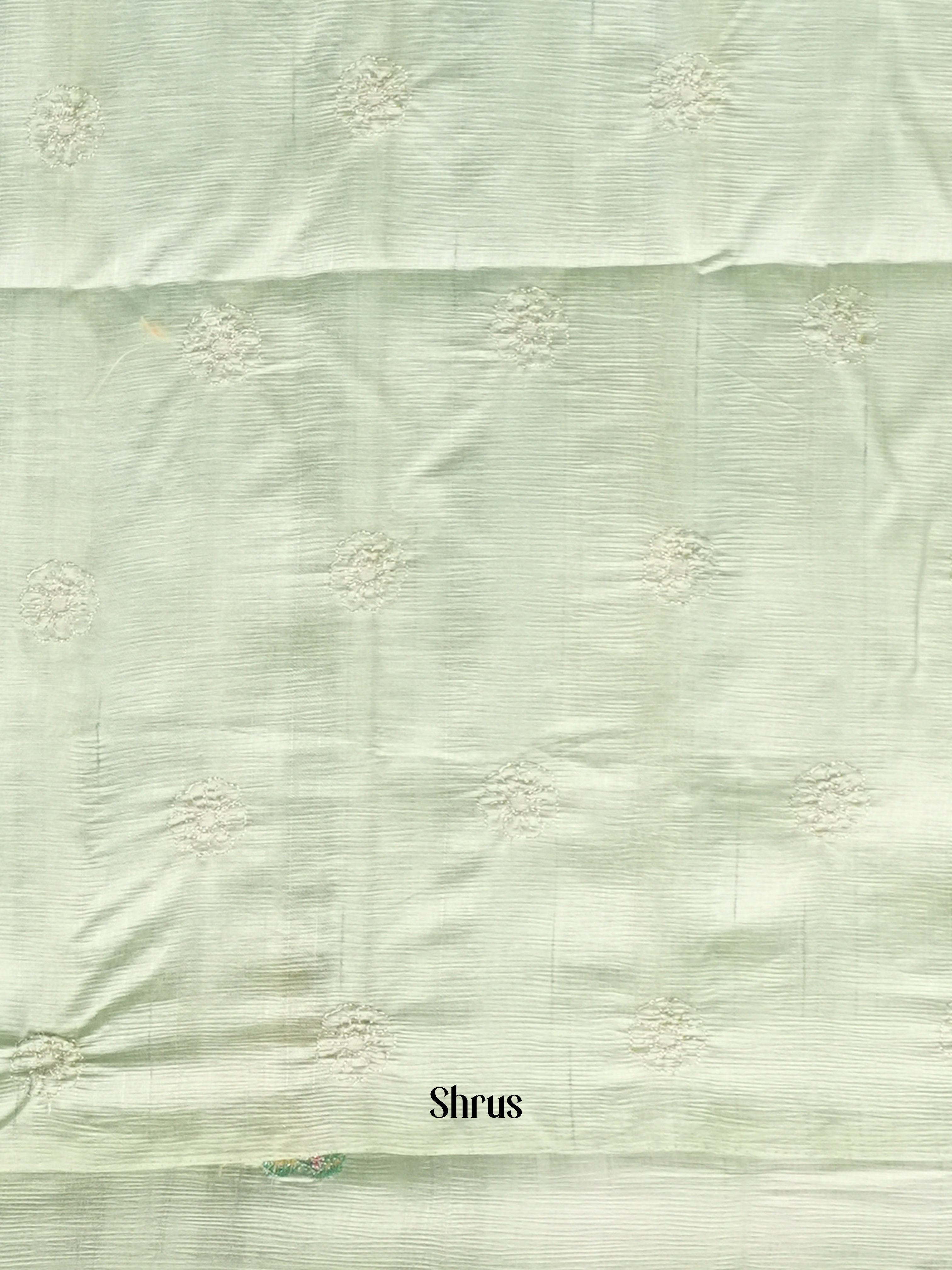 Green- Semi Rawsilk Saree