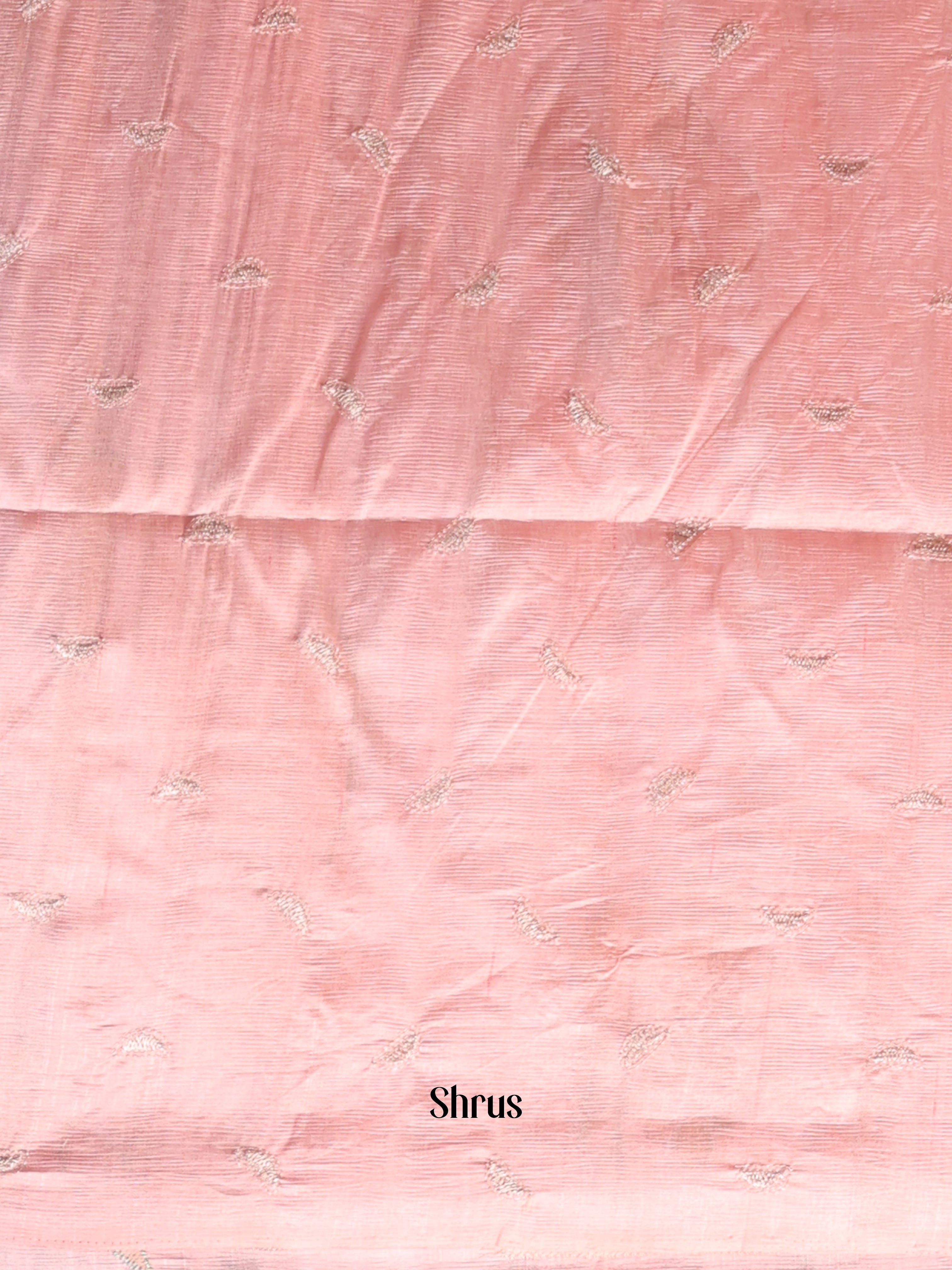 Pink - Semi Rawsilk Saree