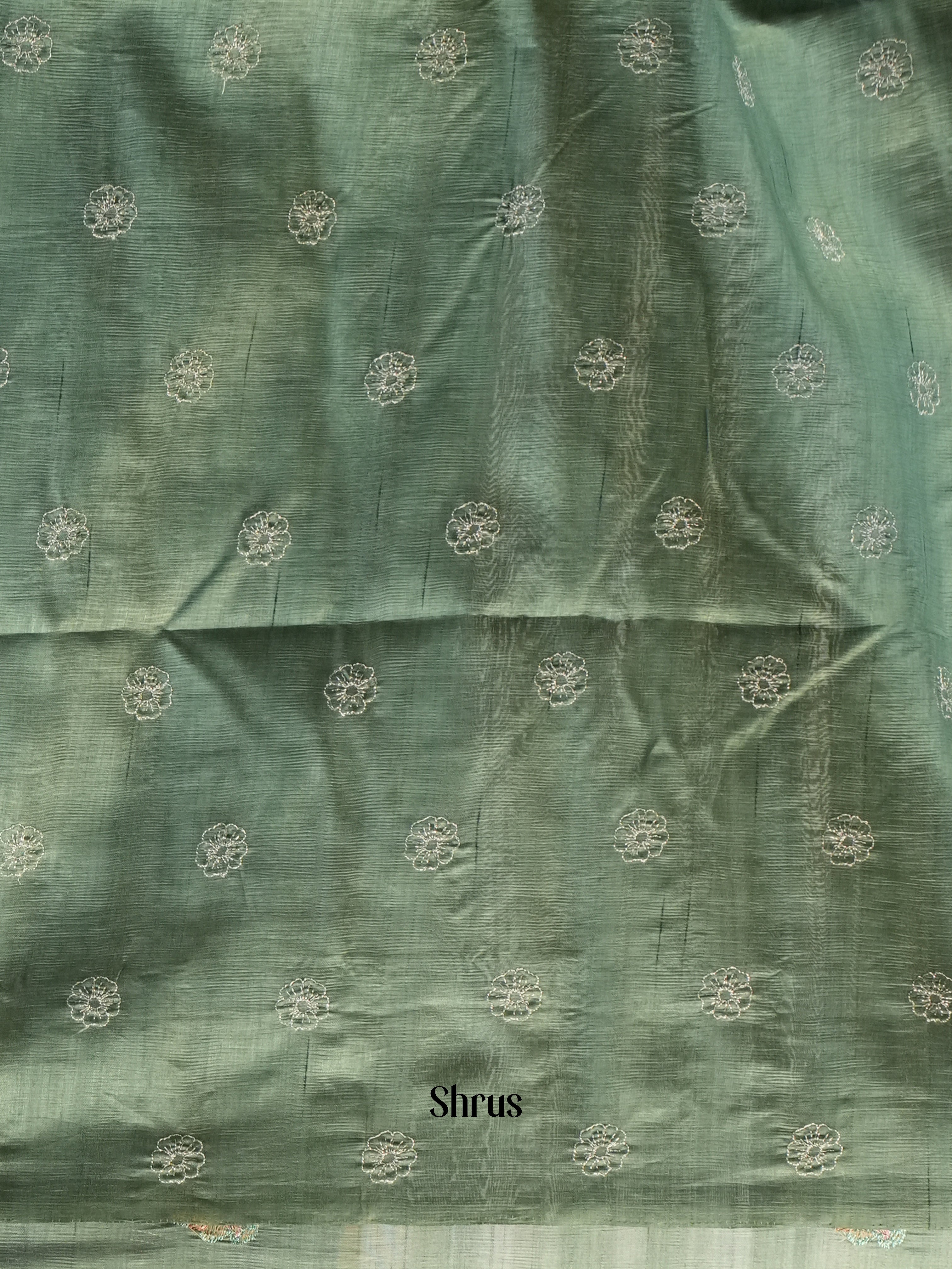 Green - Semi Rawsilk Saree