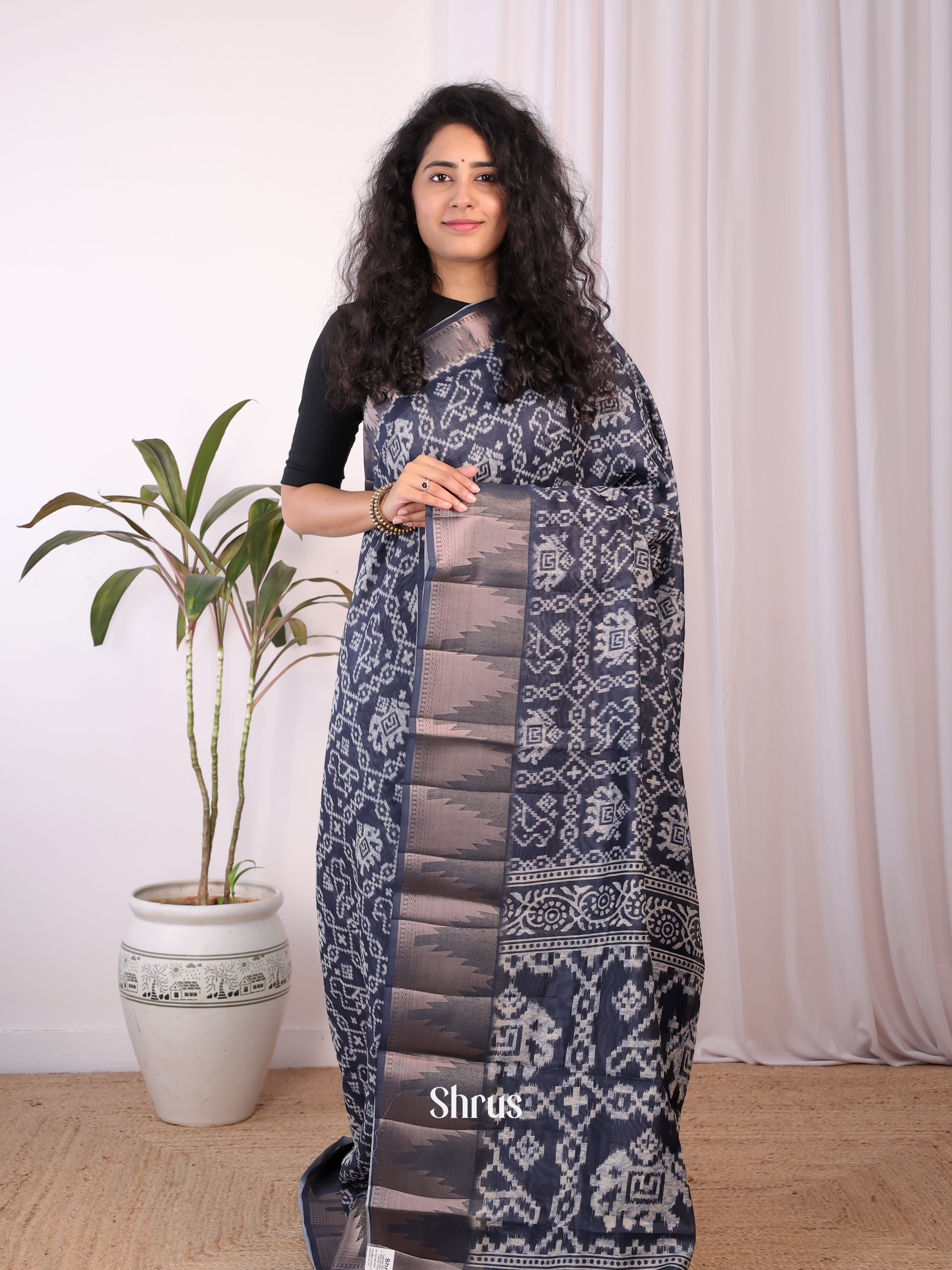 CIS23334- Semi Chanderi Saree