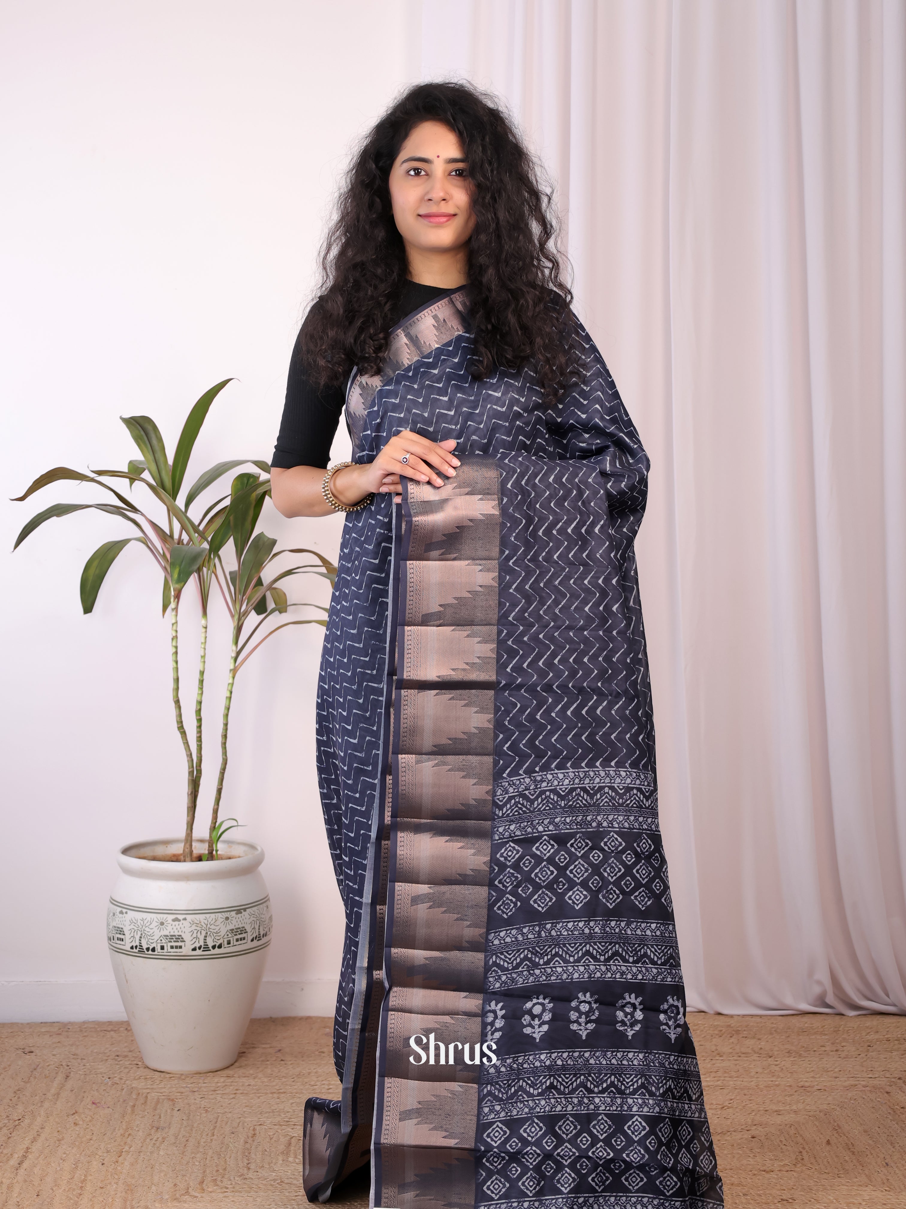 CIS23336 - Semi Chanderi Saree