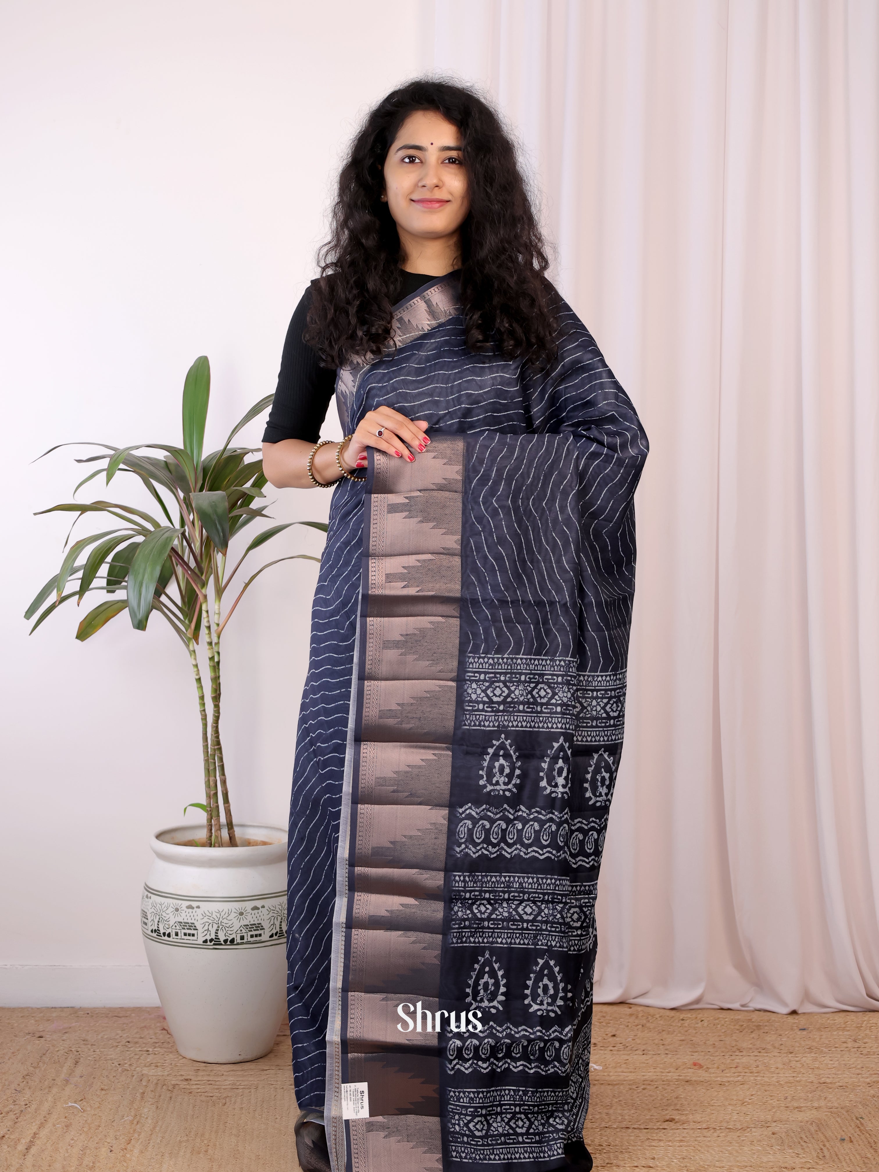 CIS23337 - Semi Chanderi Saree