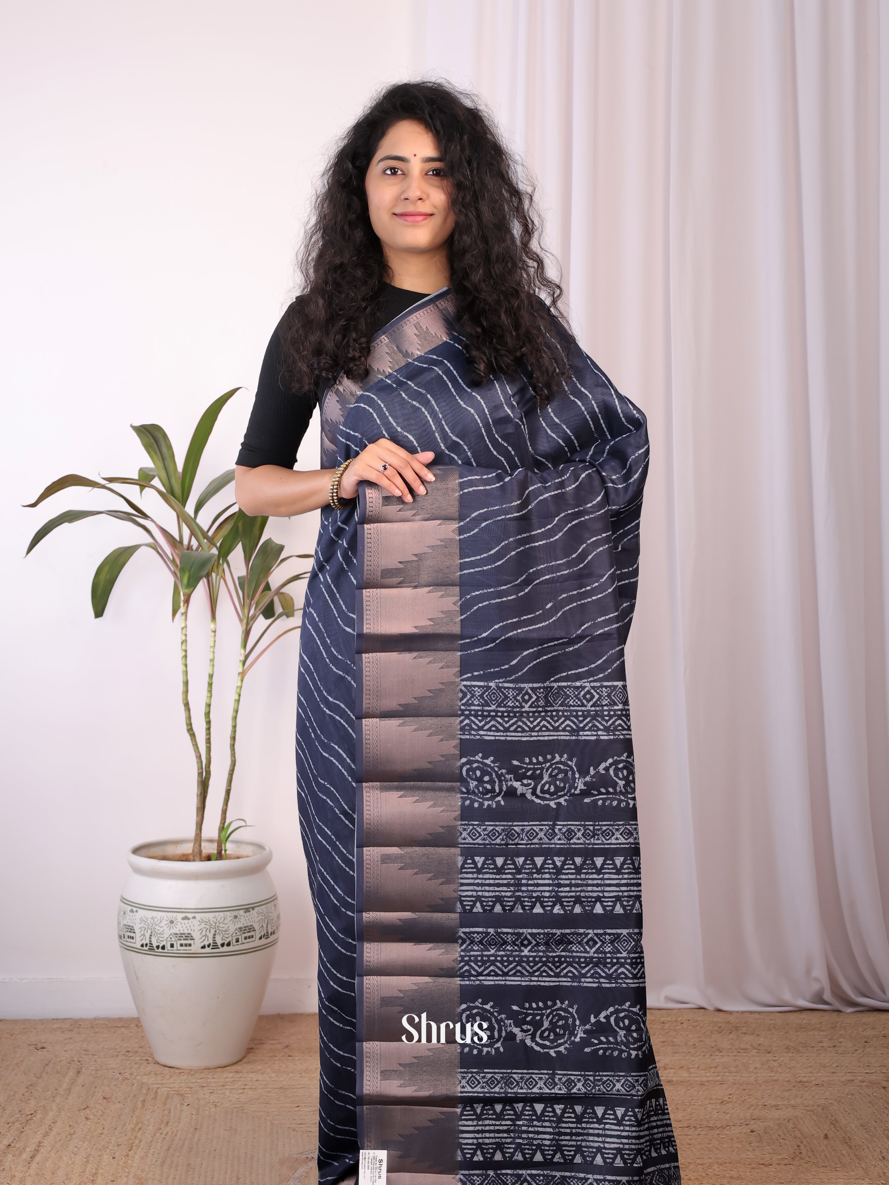 CIS23339 - Semi Chanderi Saree