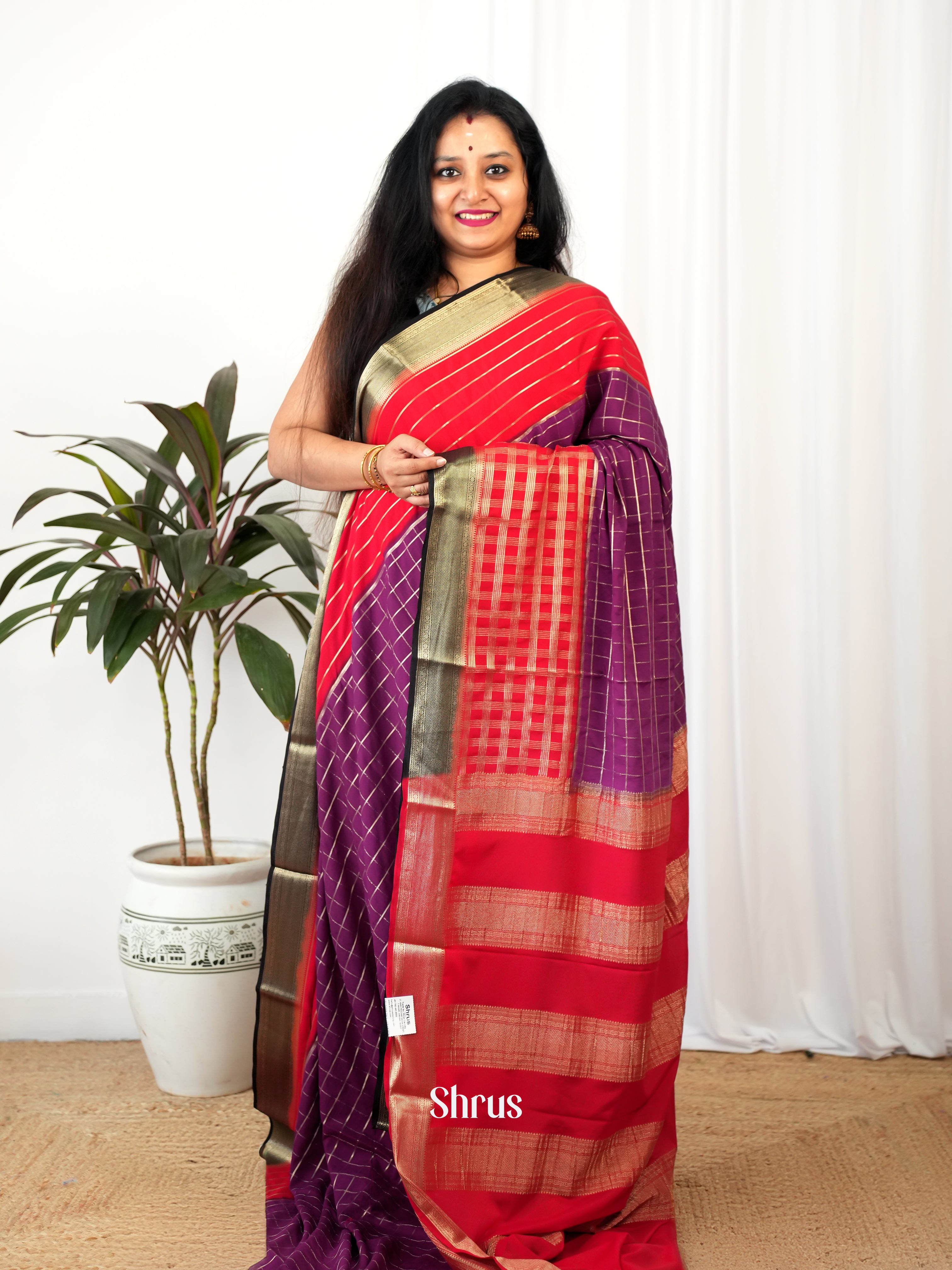 CIS23360 - Mysoresilk-halfpure Saree