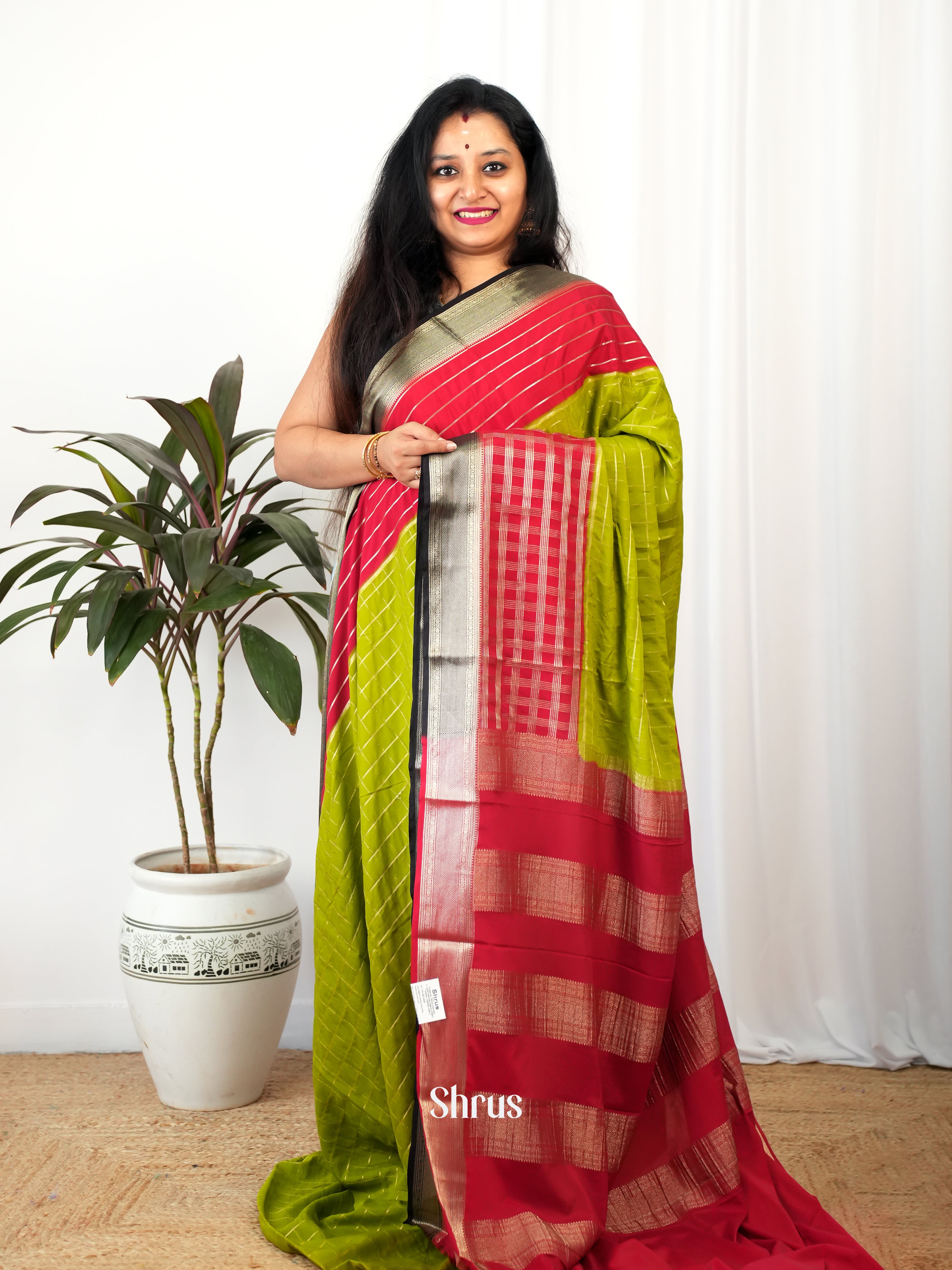 CIS23361 - Mysoresilk-halfpure Saree