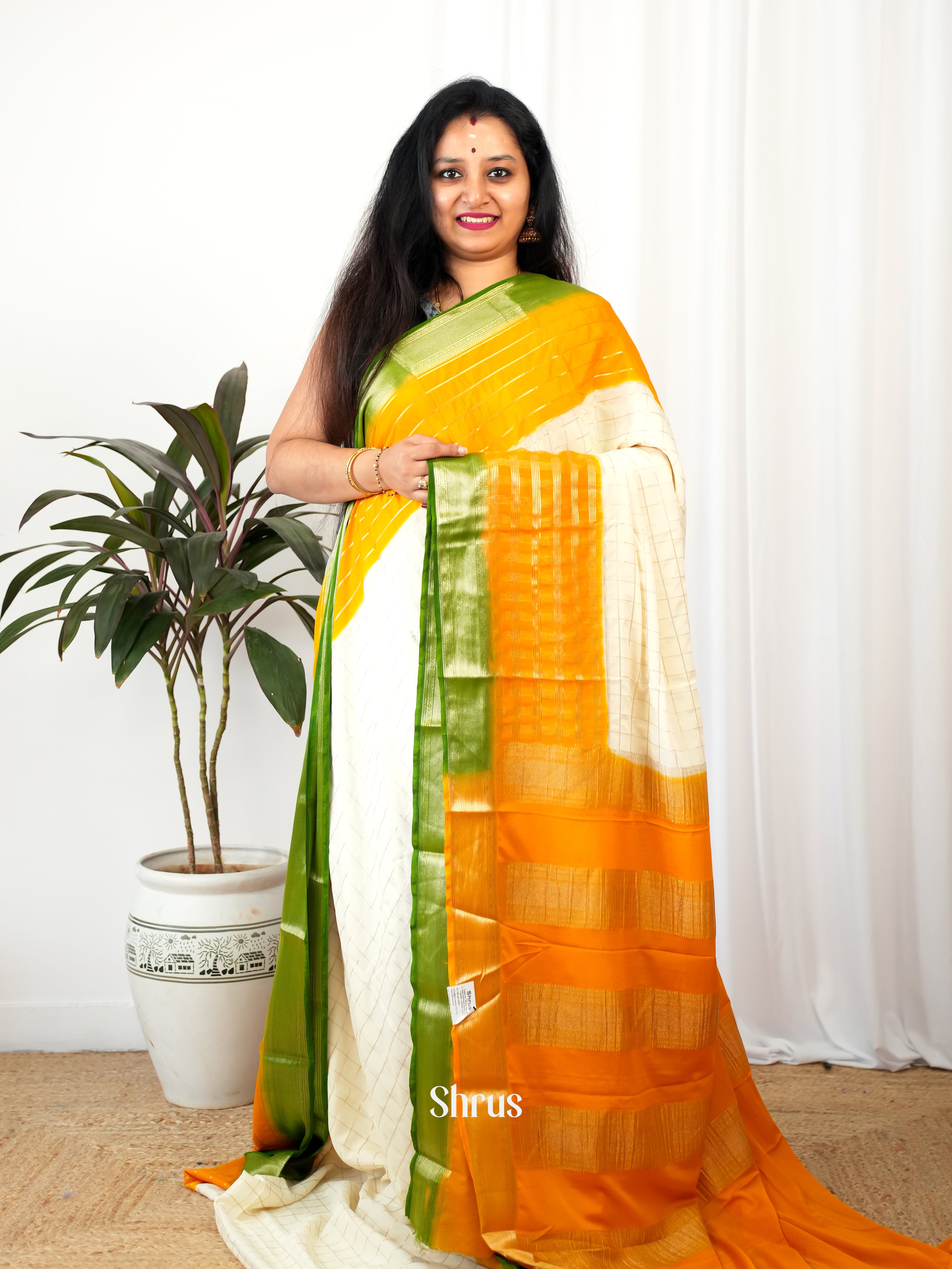 CIS23362 - Mysoresilk-halfpure Saree