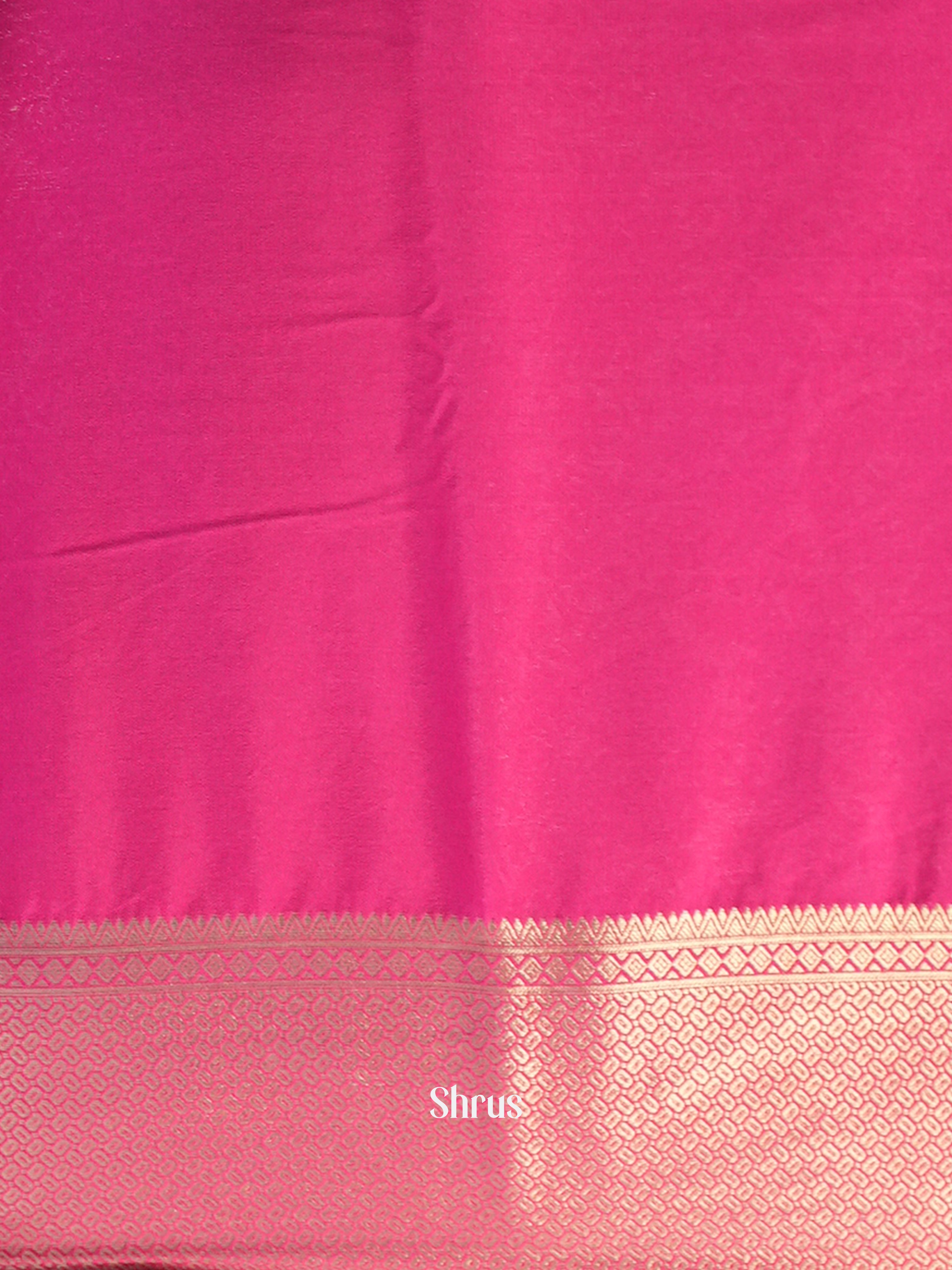 Orange & Pink - Mysoresilk-halfpure Saree