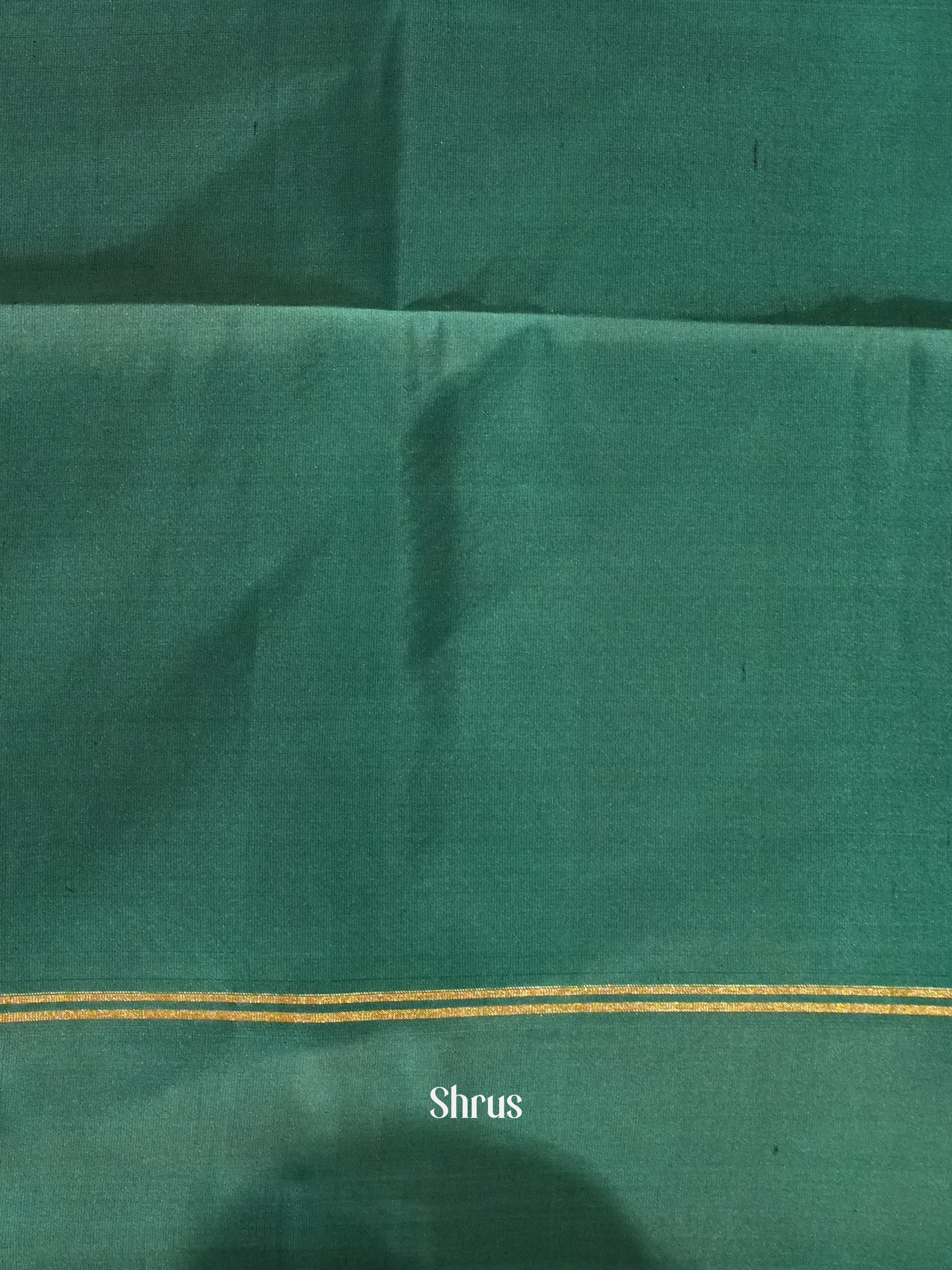 Leaf Green & Green - Soft Silk Saree