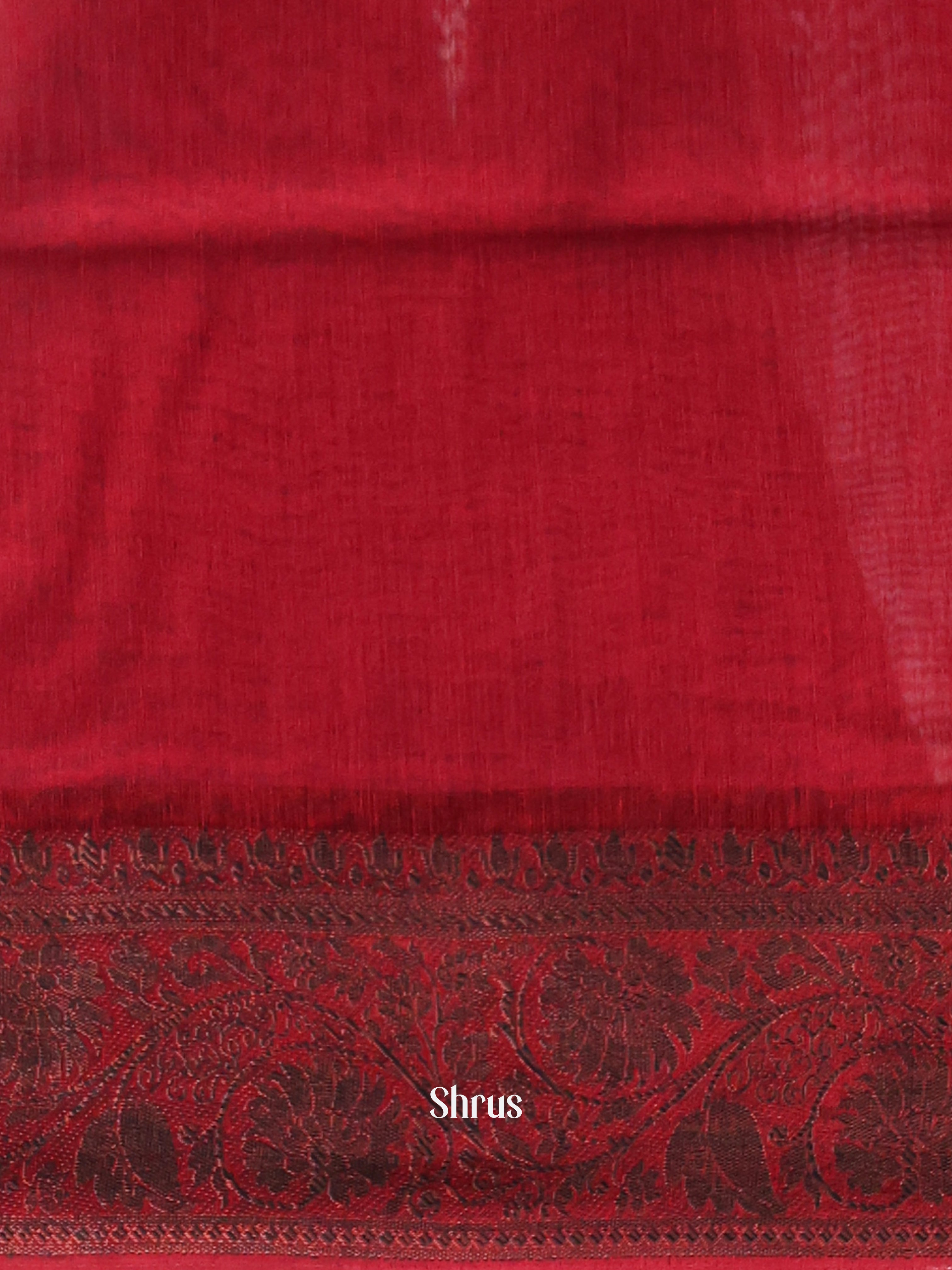 Purple  & Maroon - Semi Jute Saree