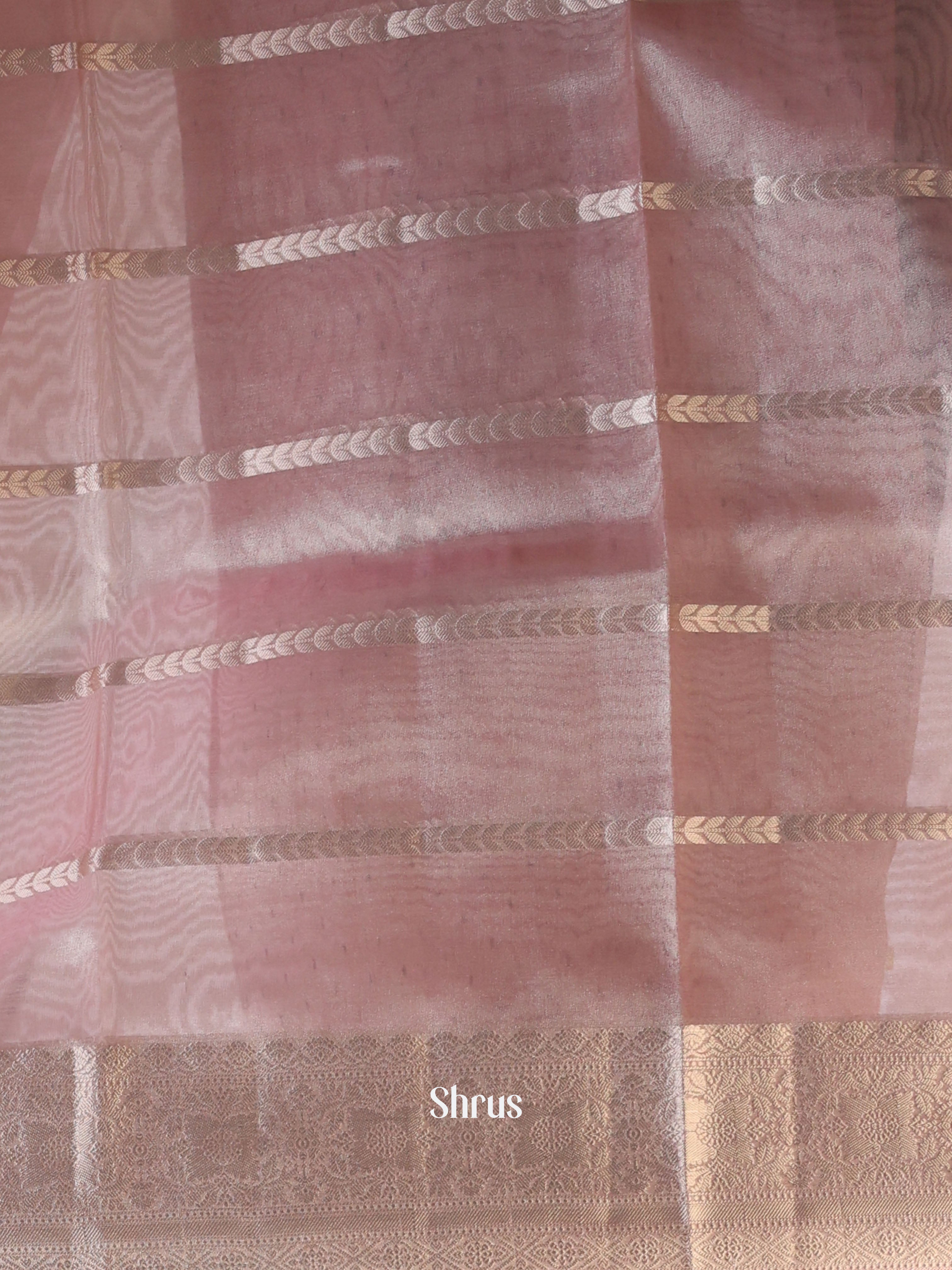 Pink - Semi Tissue Saree