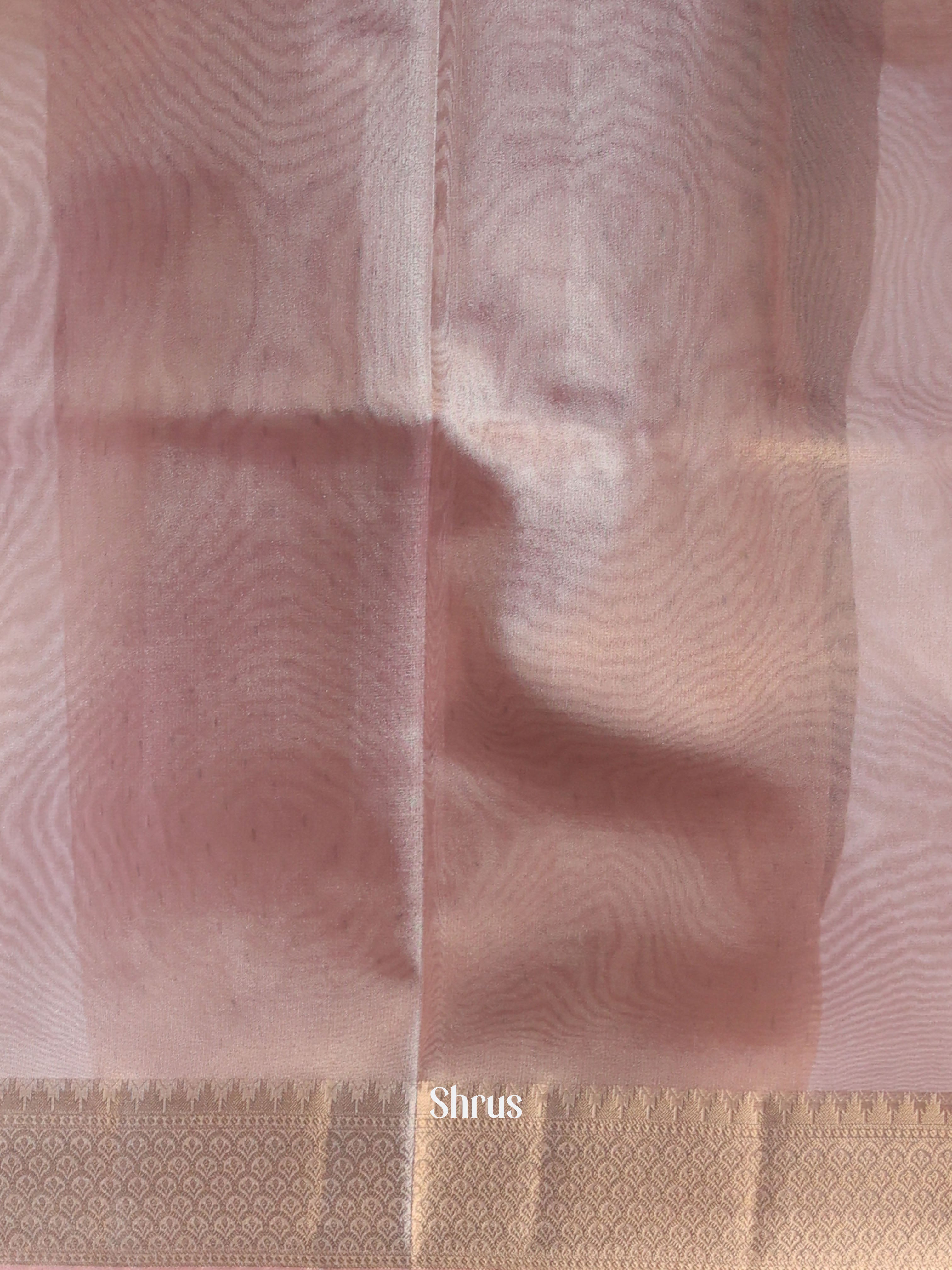 Pink - Semi Tissue Saree