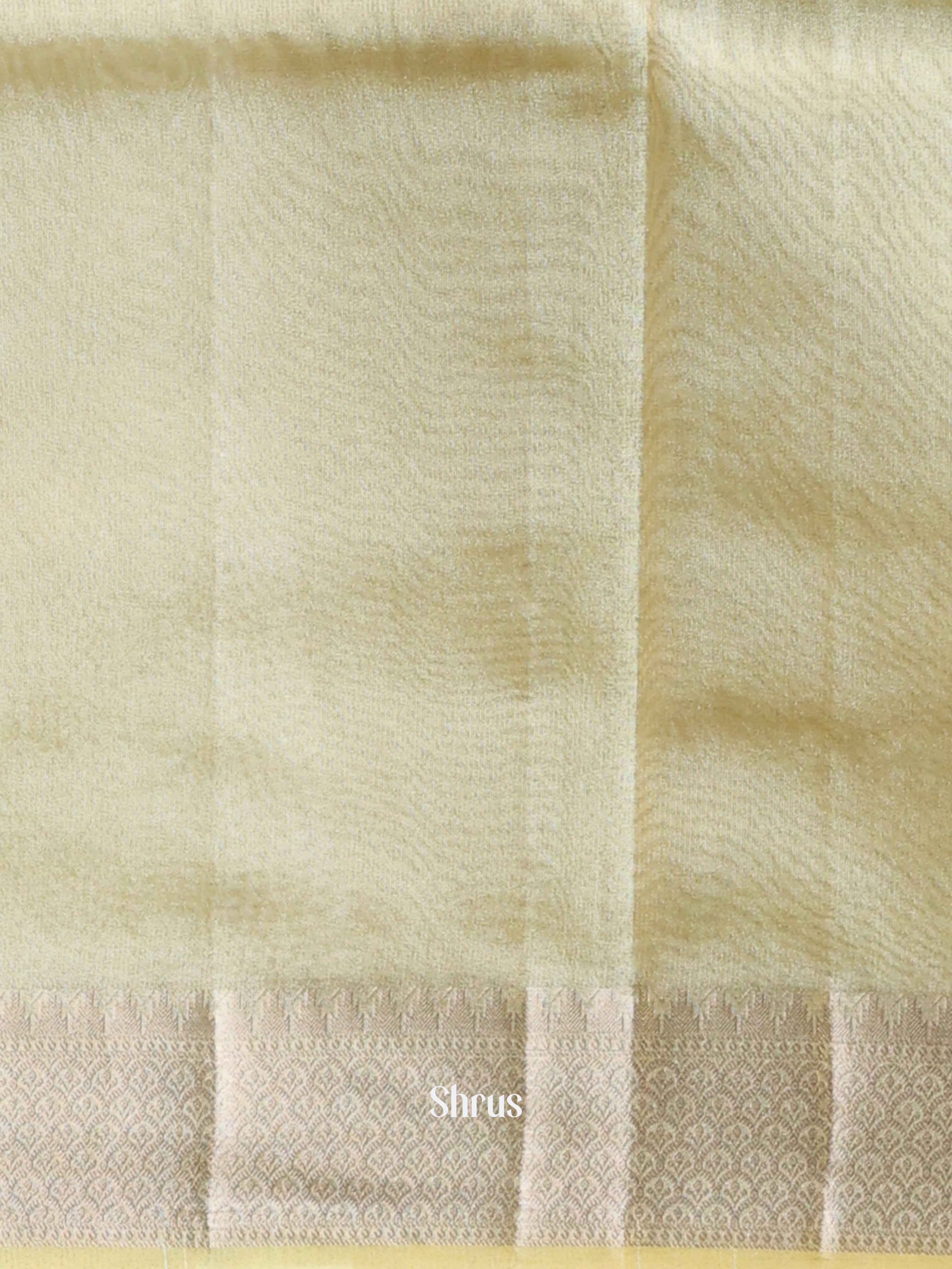 Pastel Yellow - Semi Tissue Saree