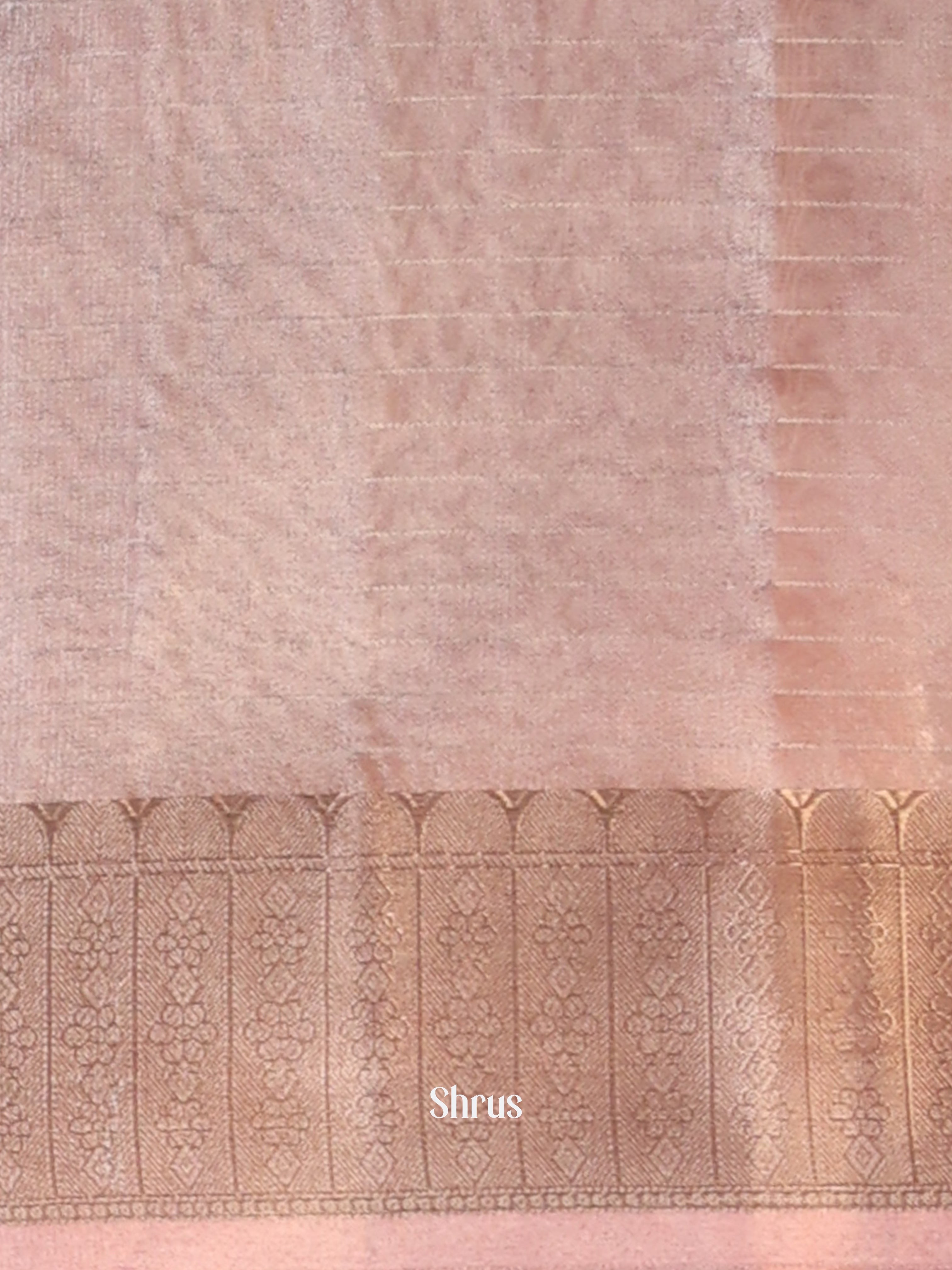 Pink - Semi Tissue Saree