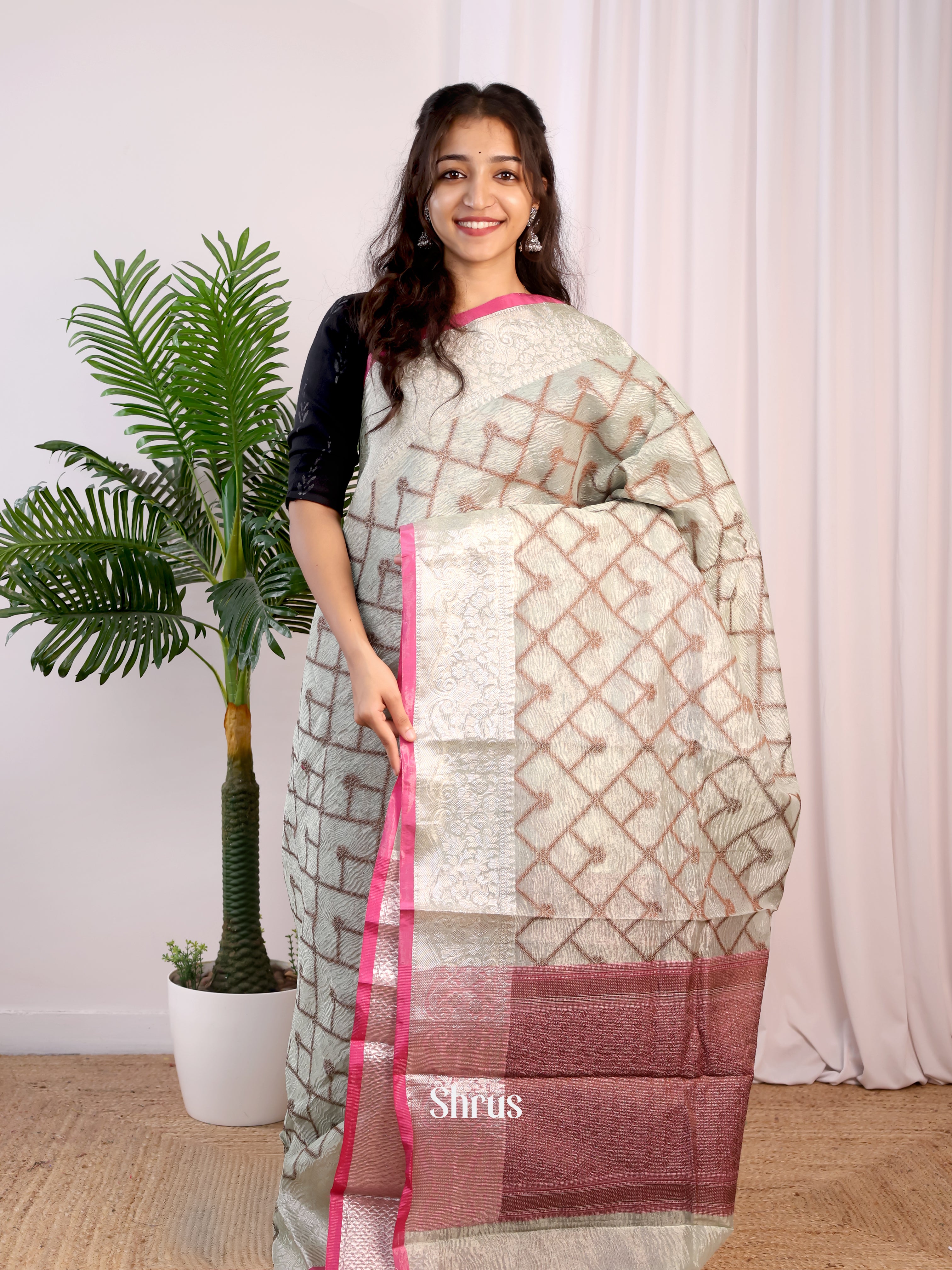 CIS24198 - Tissue Banarasi Saree - Shop on Shrus.com