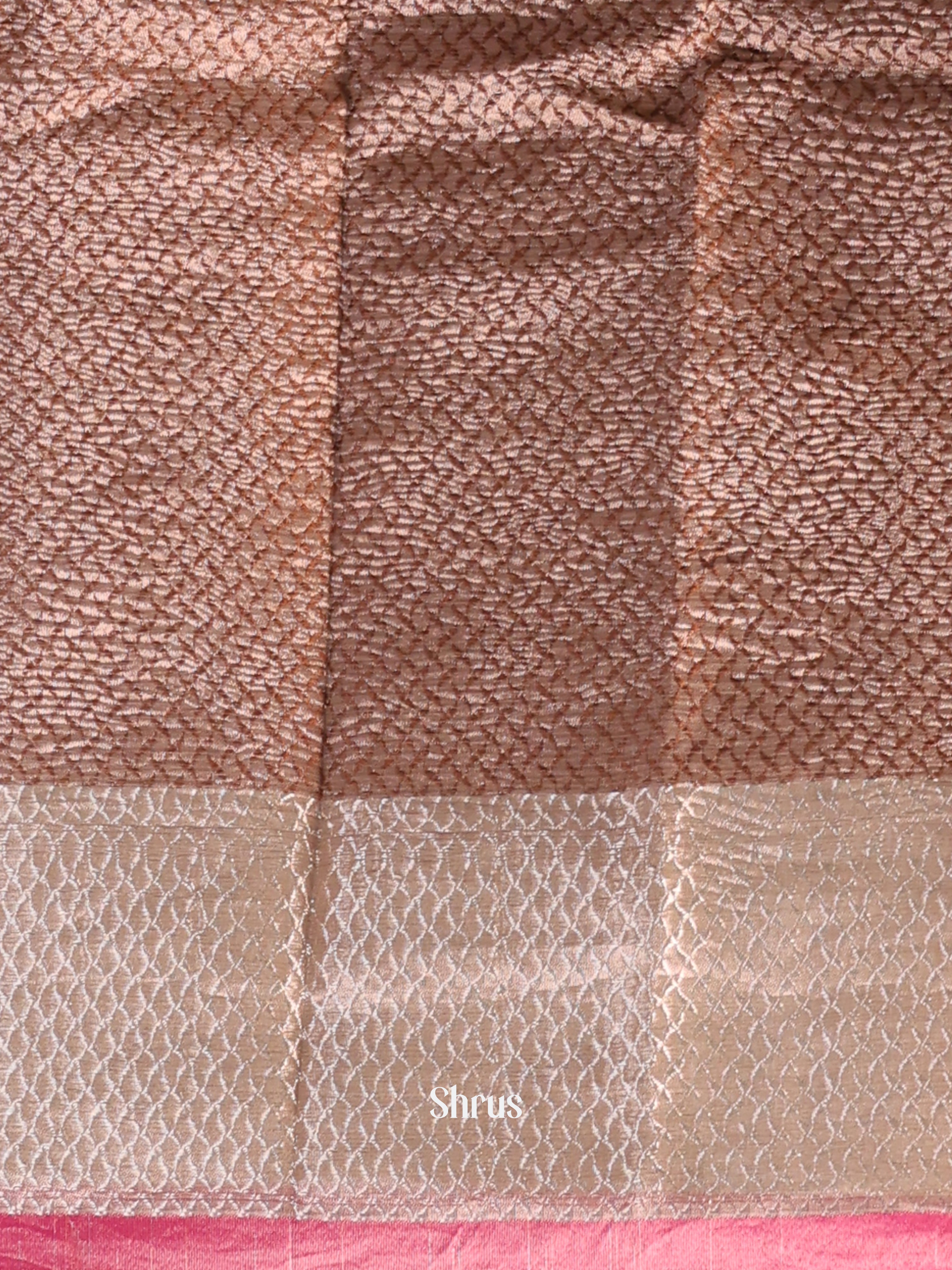 Brown - Bamboo silk Saree