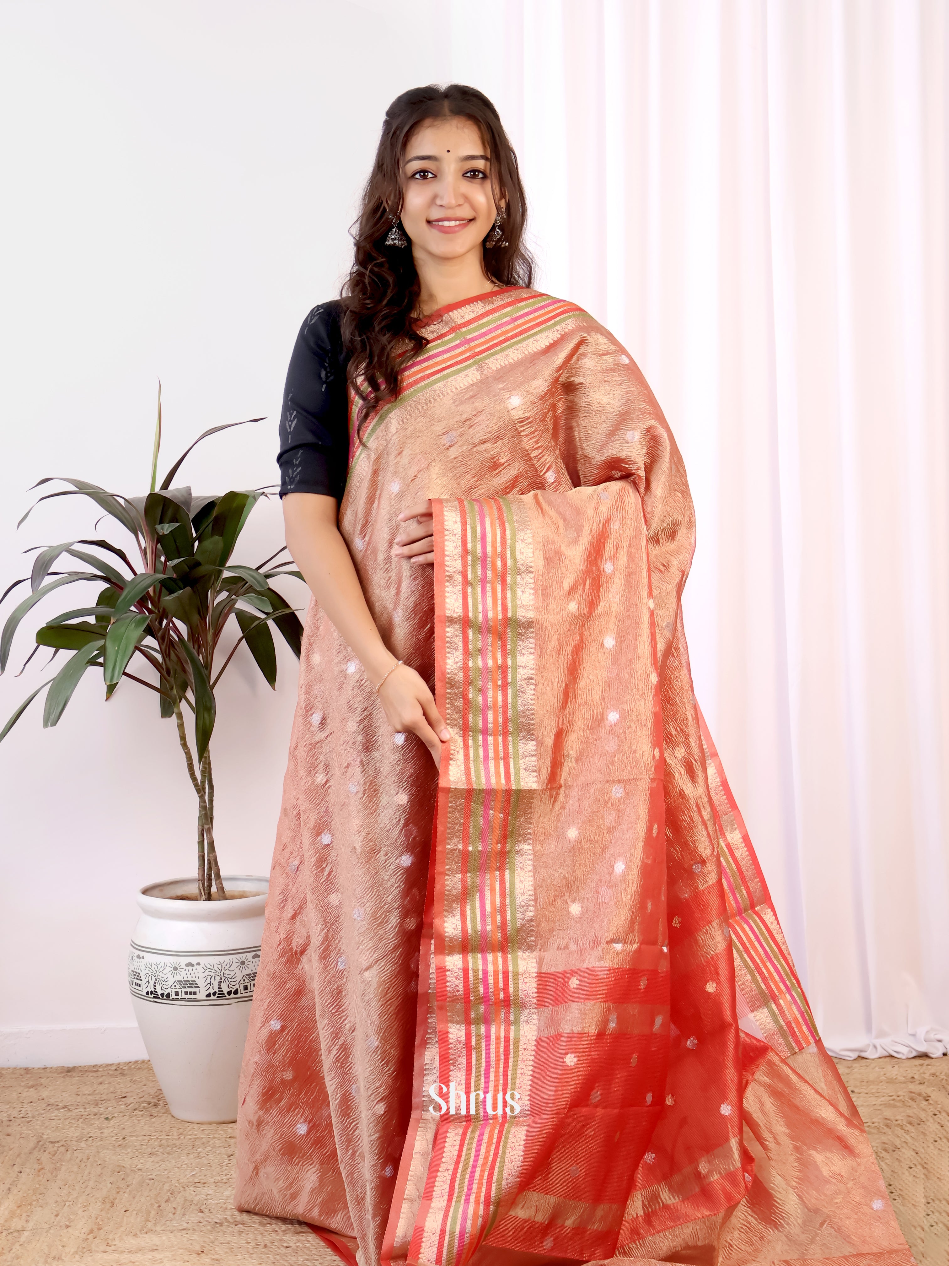 CIS24213 - Bamboo silk Saree - Shop on Shrus.com