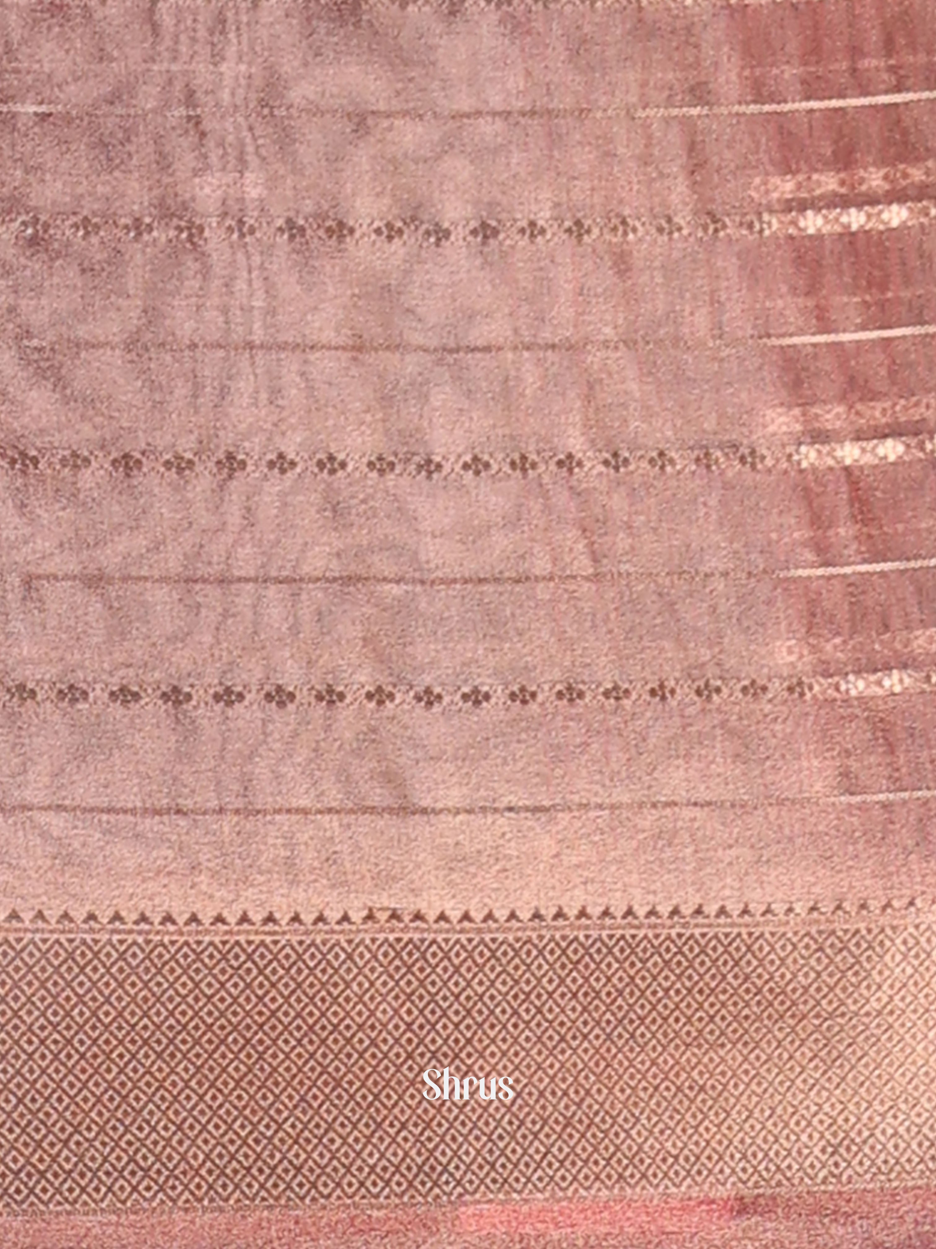 Pink - Semi Organza Saree