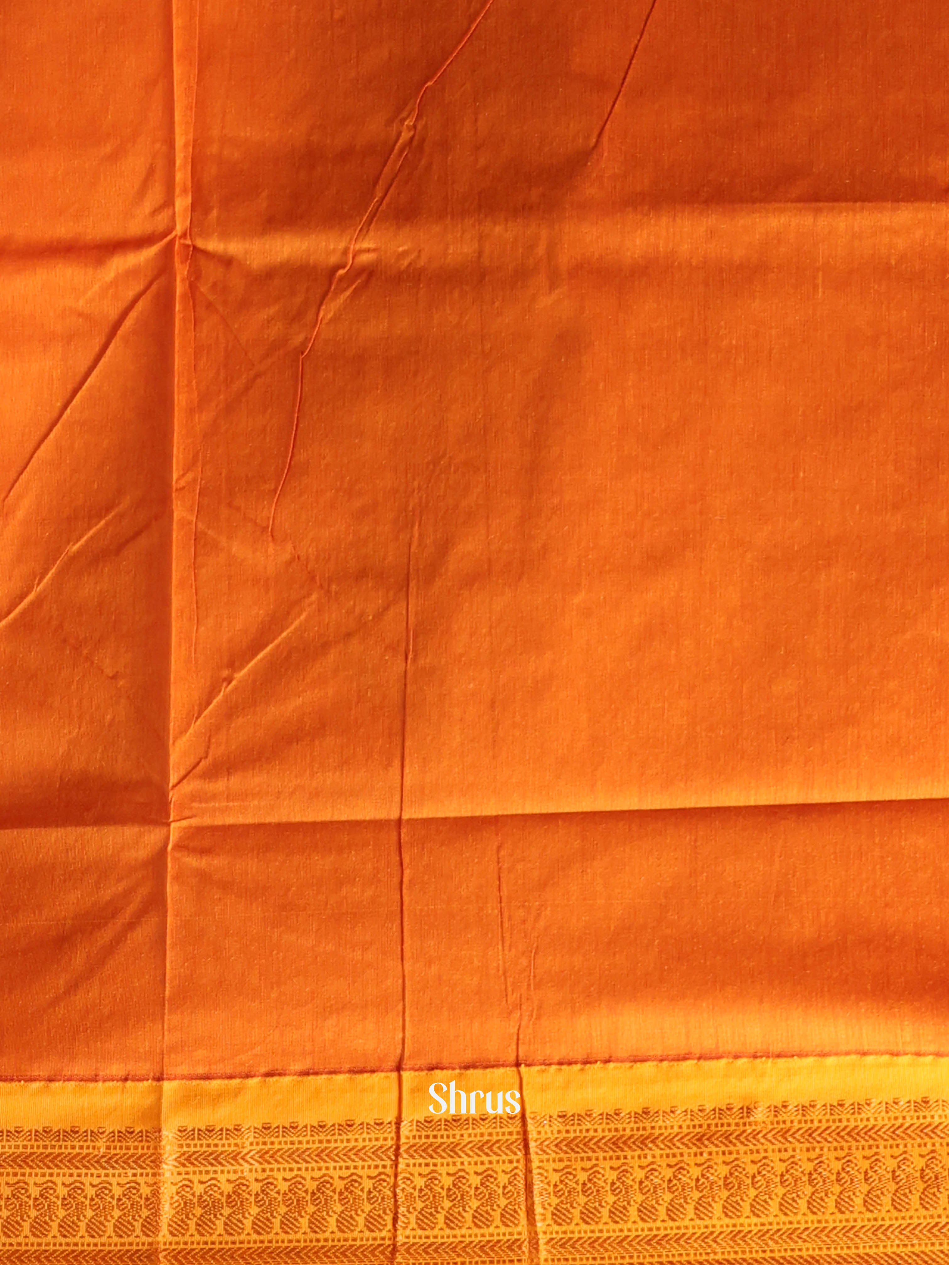 Orange & Yellow - Kalyani Cotton Saree