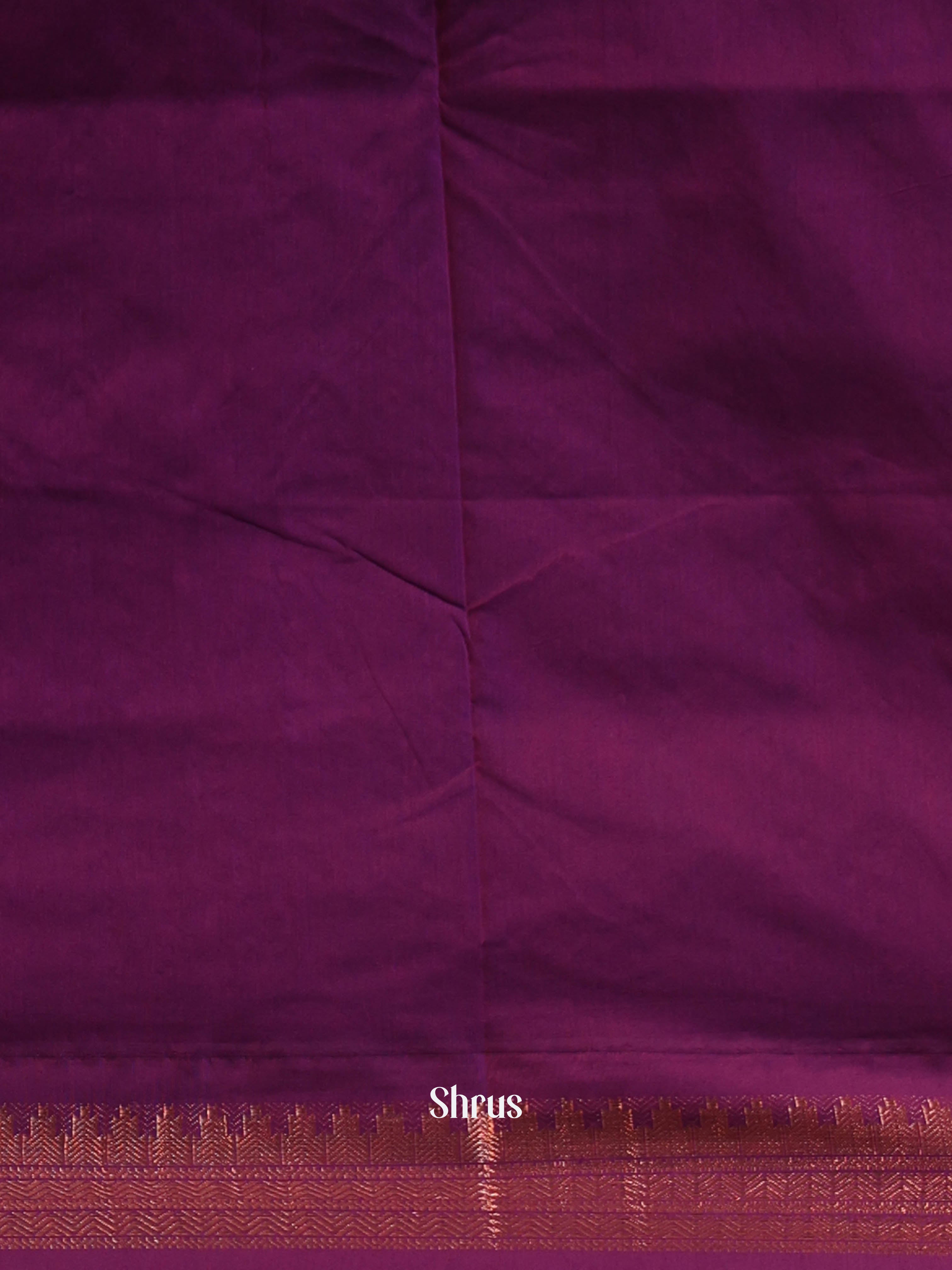 Sandal & Purple - Kalyani Cotton Saree