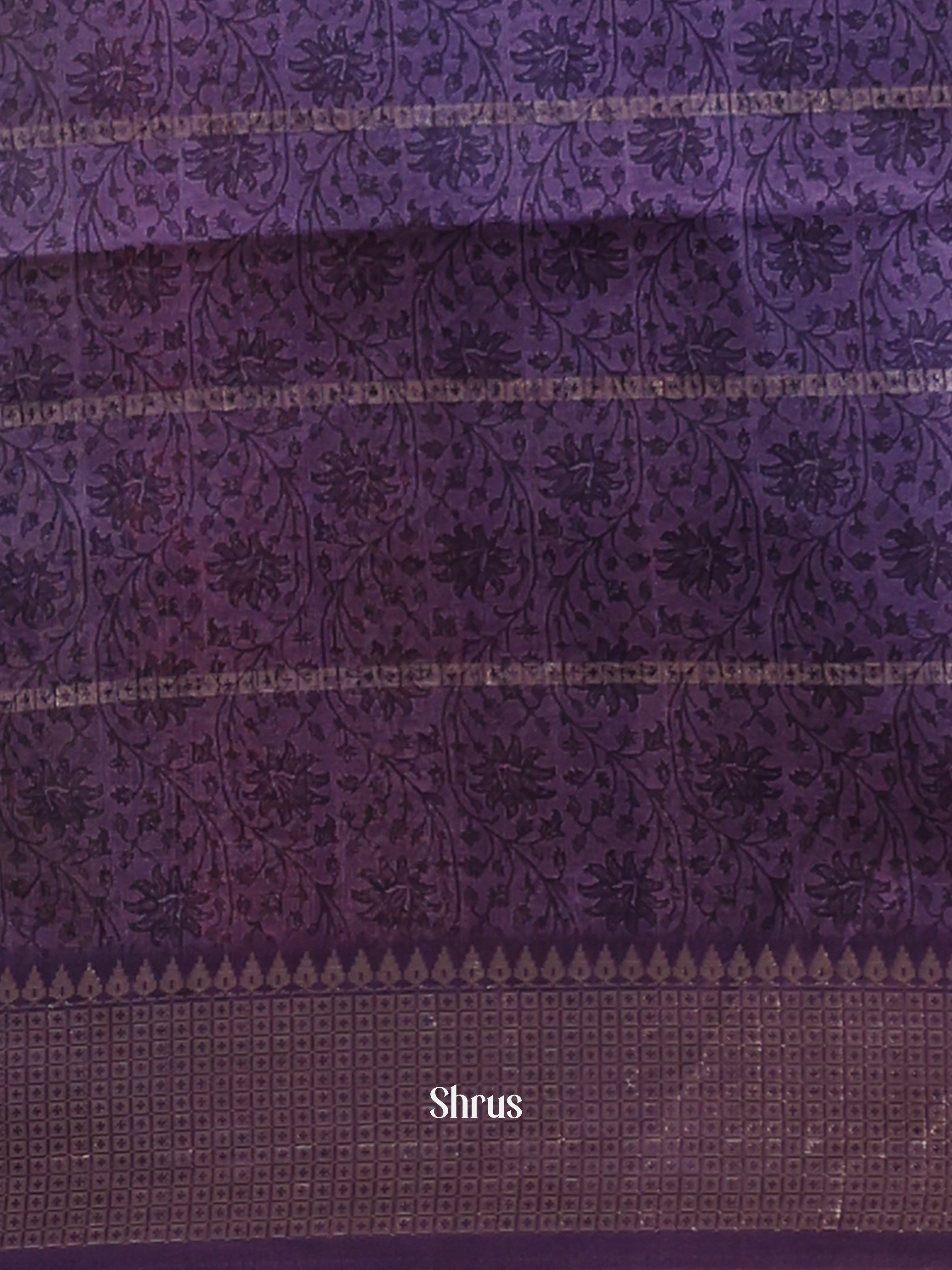 Lavender & Purple  - Semi Dola silk Saree