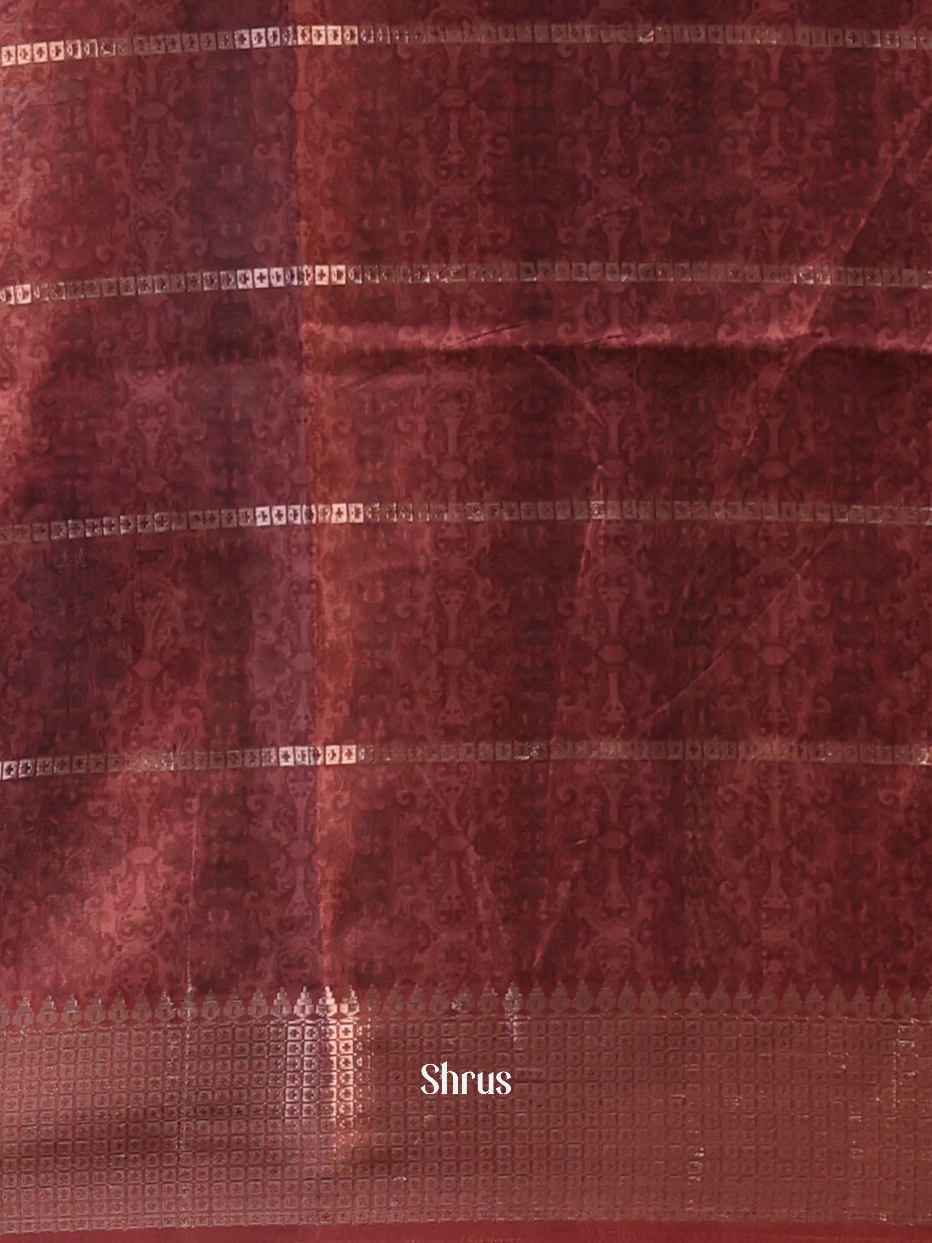 Brown  - Semi Dola silk Saree