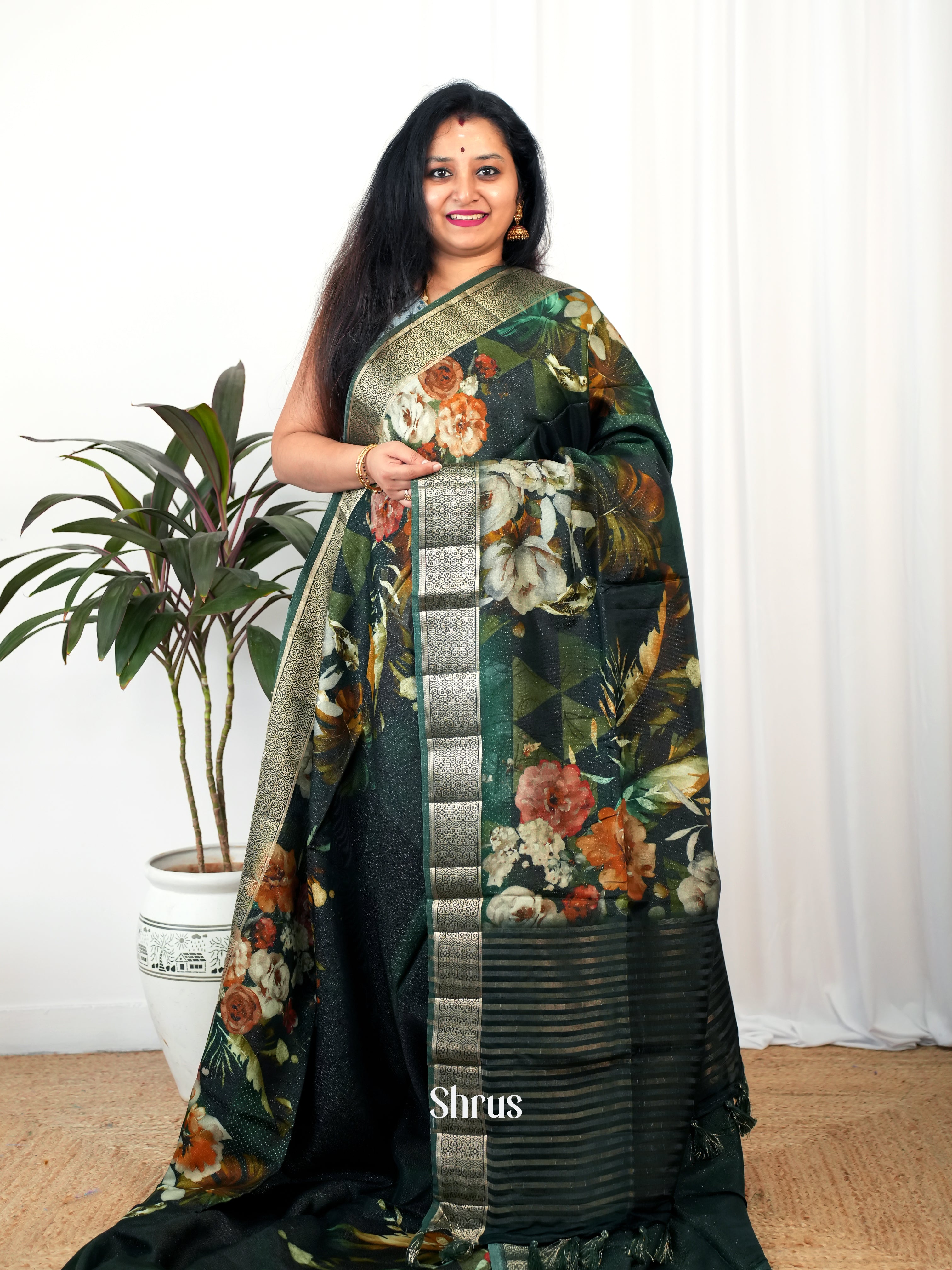 CIS26179 - Printed chanderi Saree