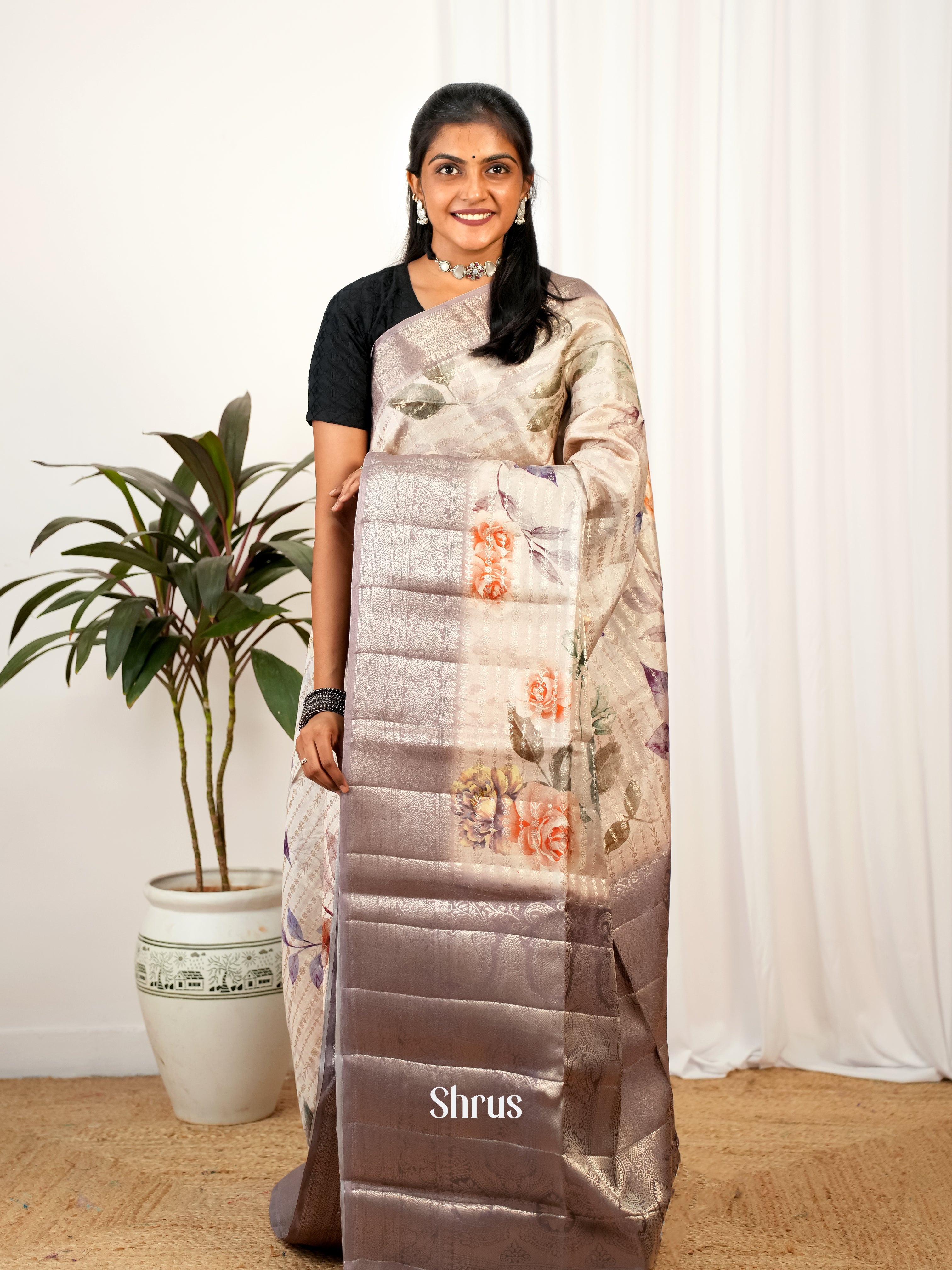 CIS26217 - Printed chanderi Saree