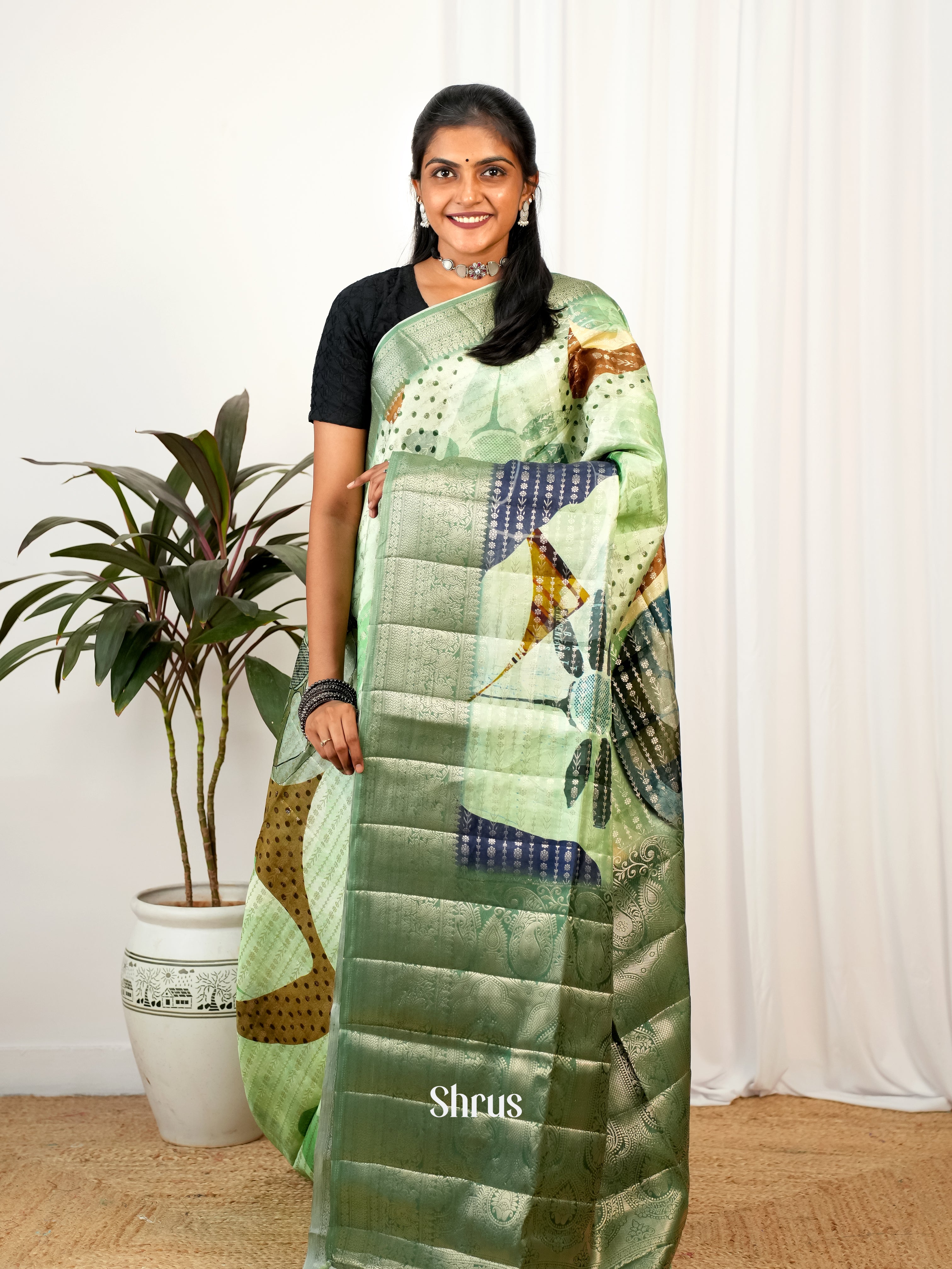 CIS26221 - Printed chanderi Saree