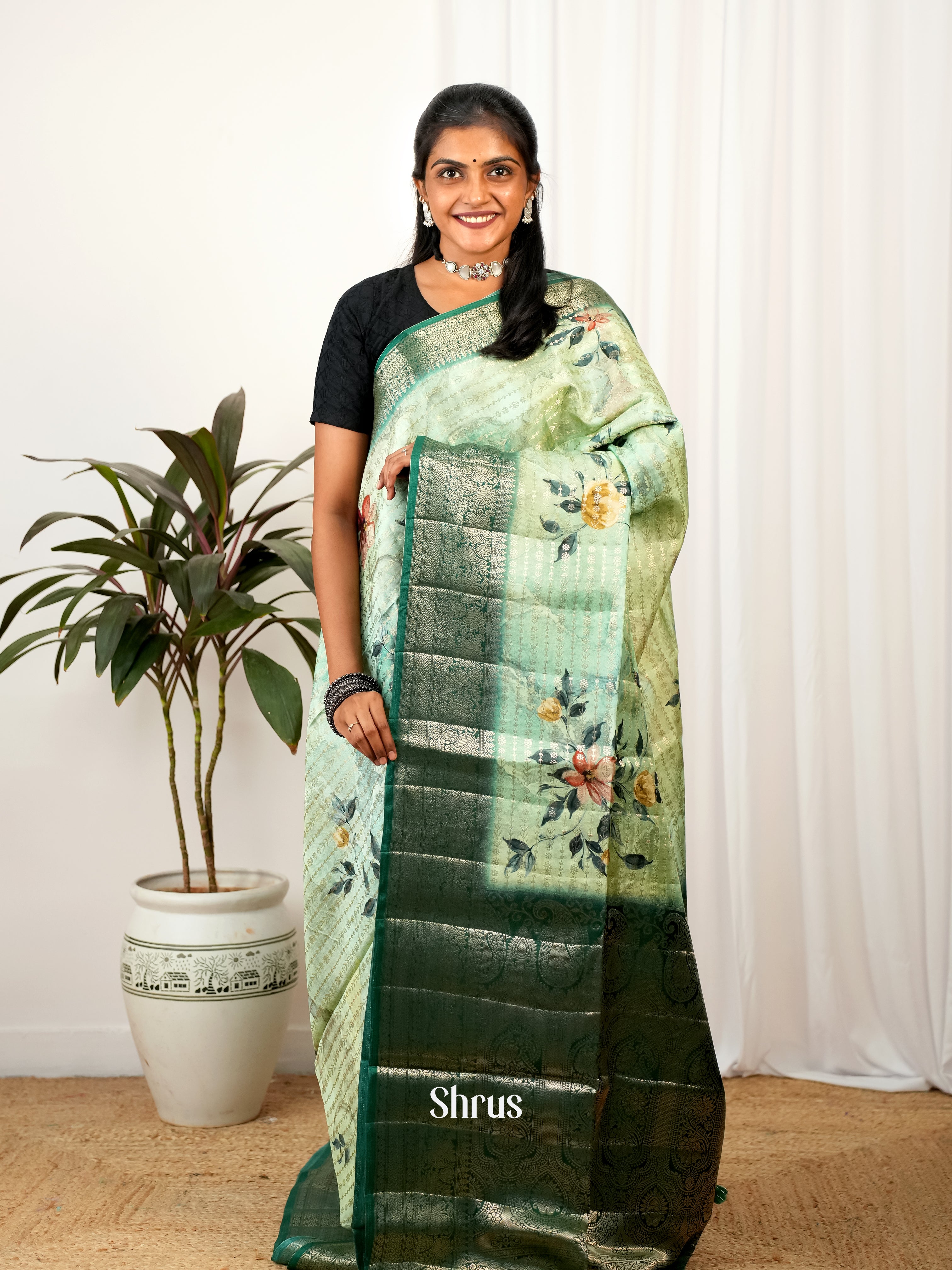 CIS26224 - Printed chanderi Saree