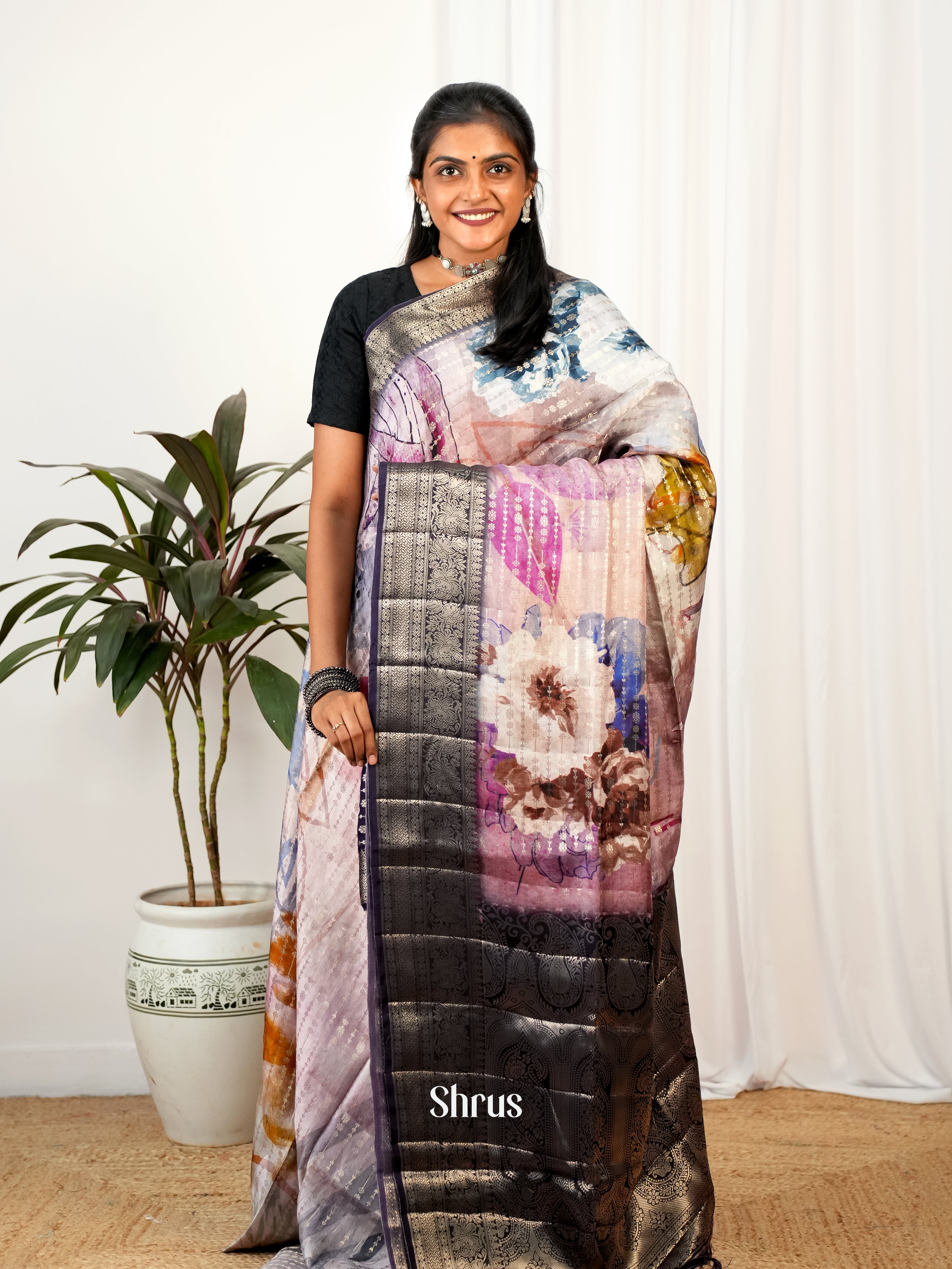 CIS26227 - Printed chanderi Saree