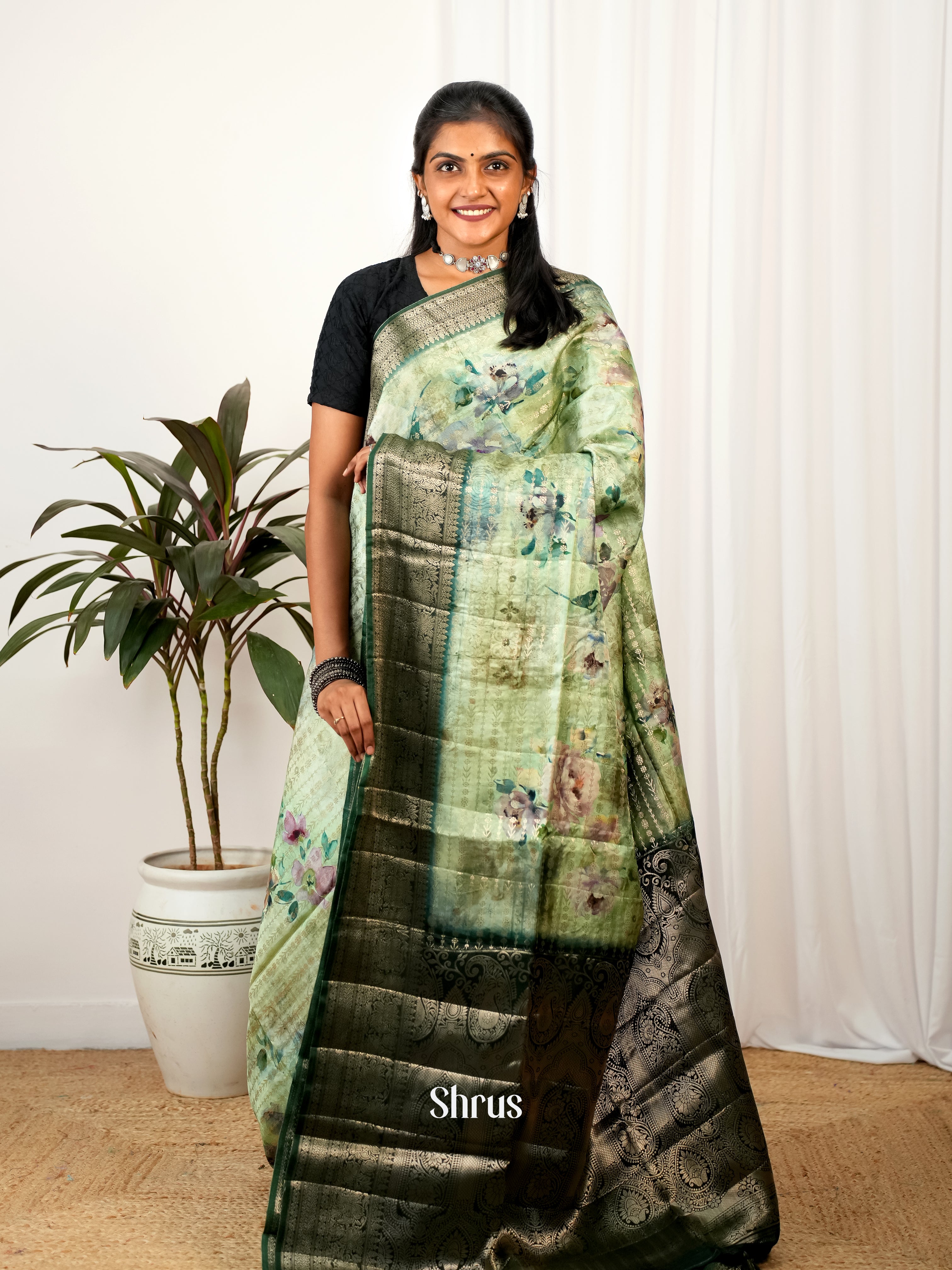 CIS26229 - Printed chanderi Saree