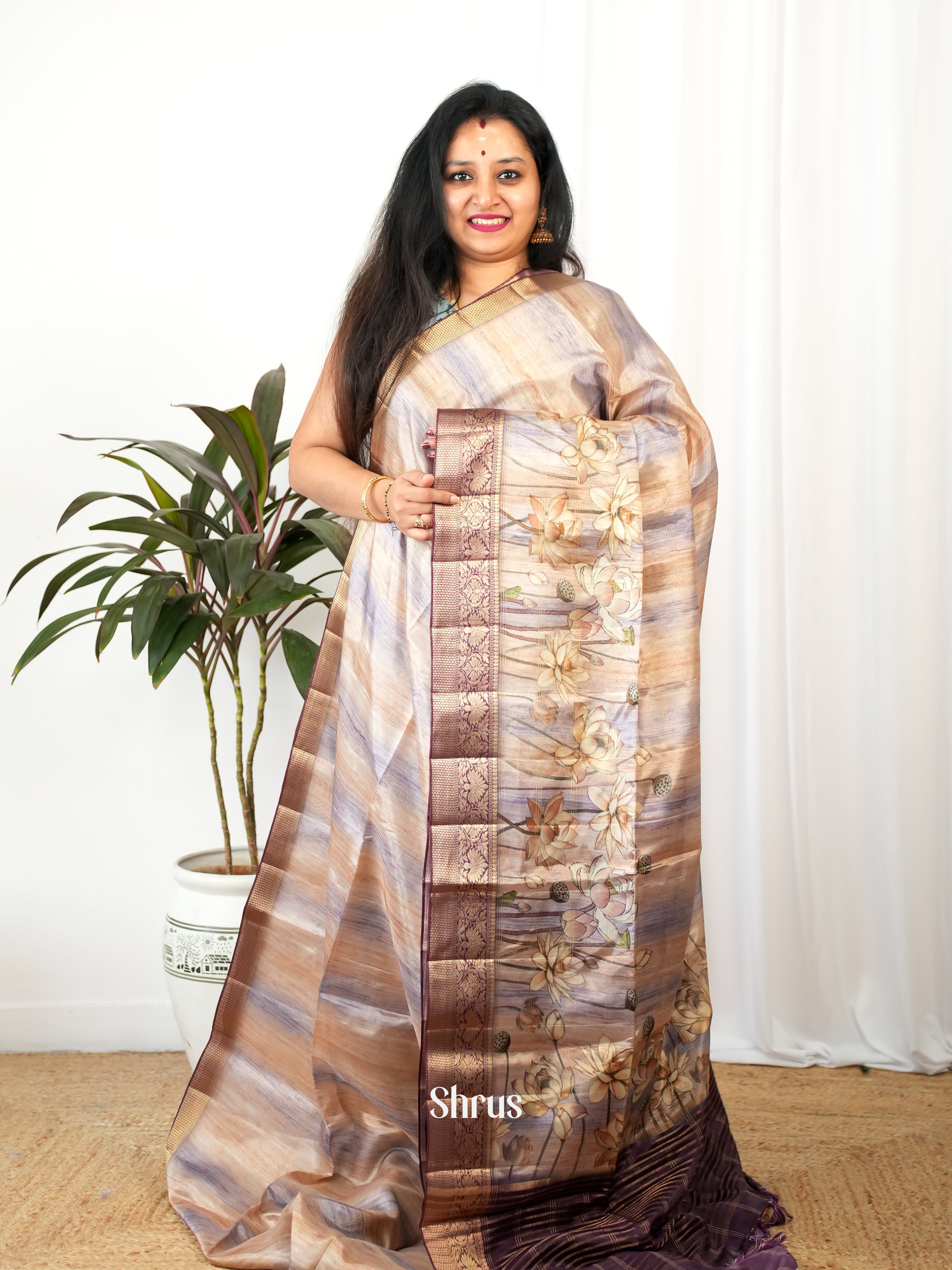 CIS26269 - Printed chanderi Saree