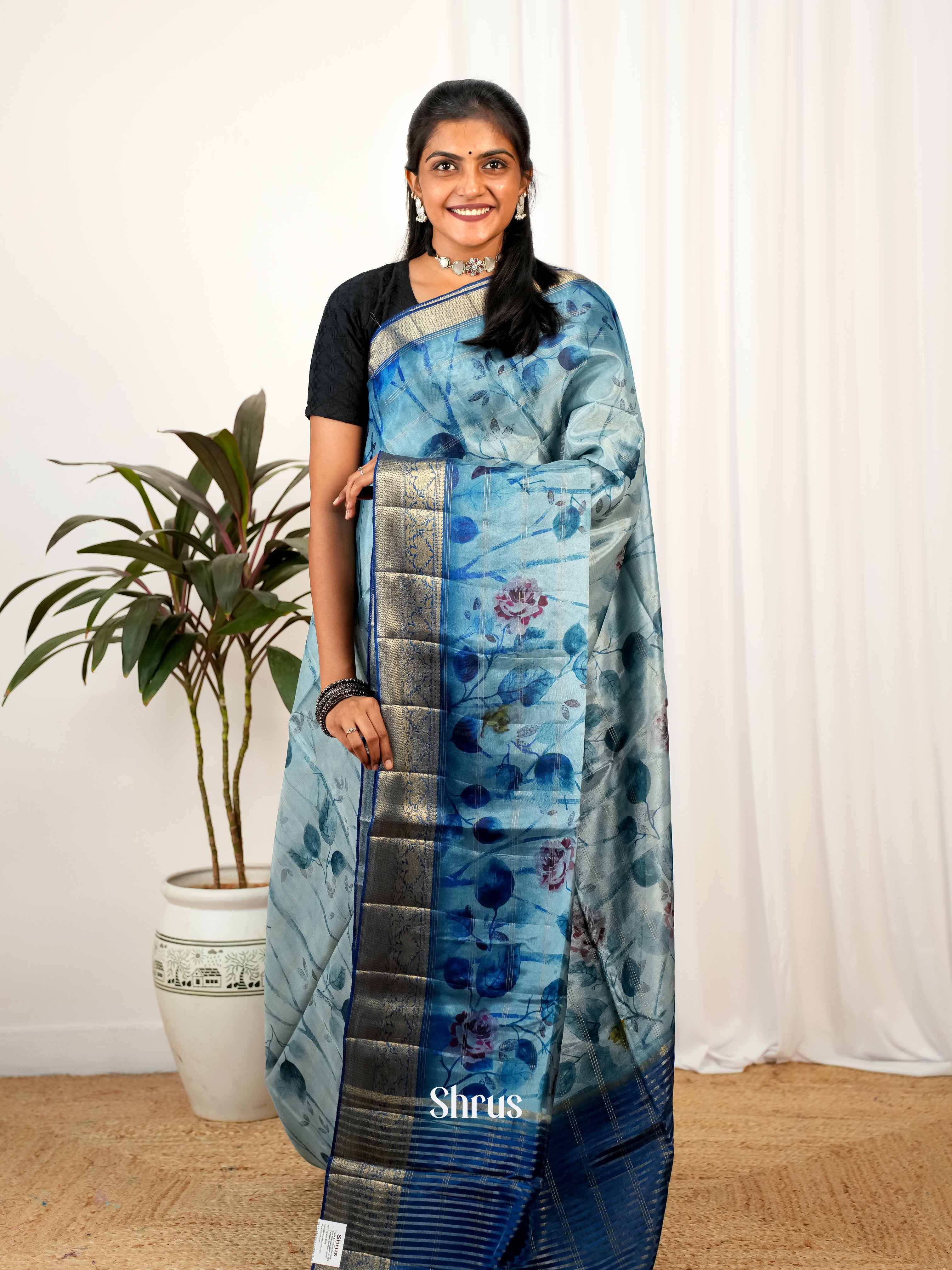 CIS26276 - Printed chanderi Saree