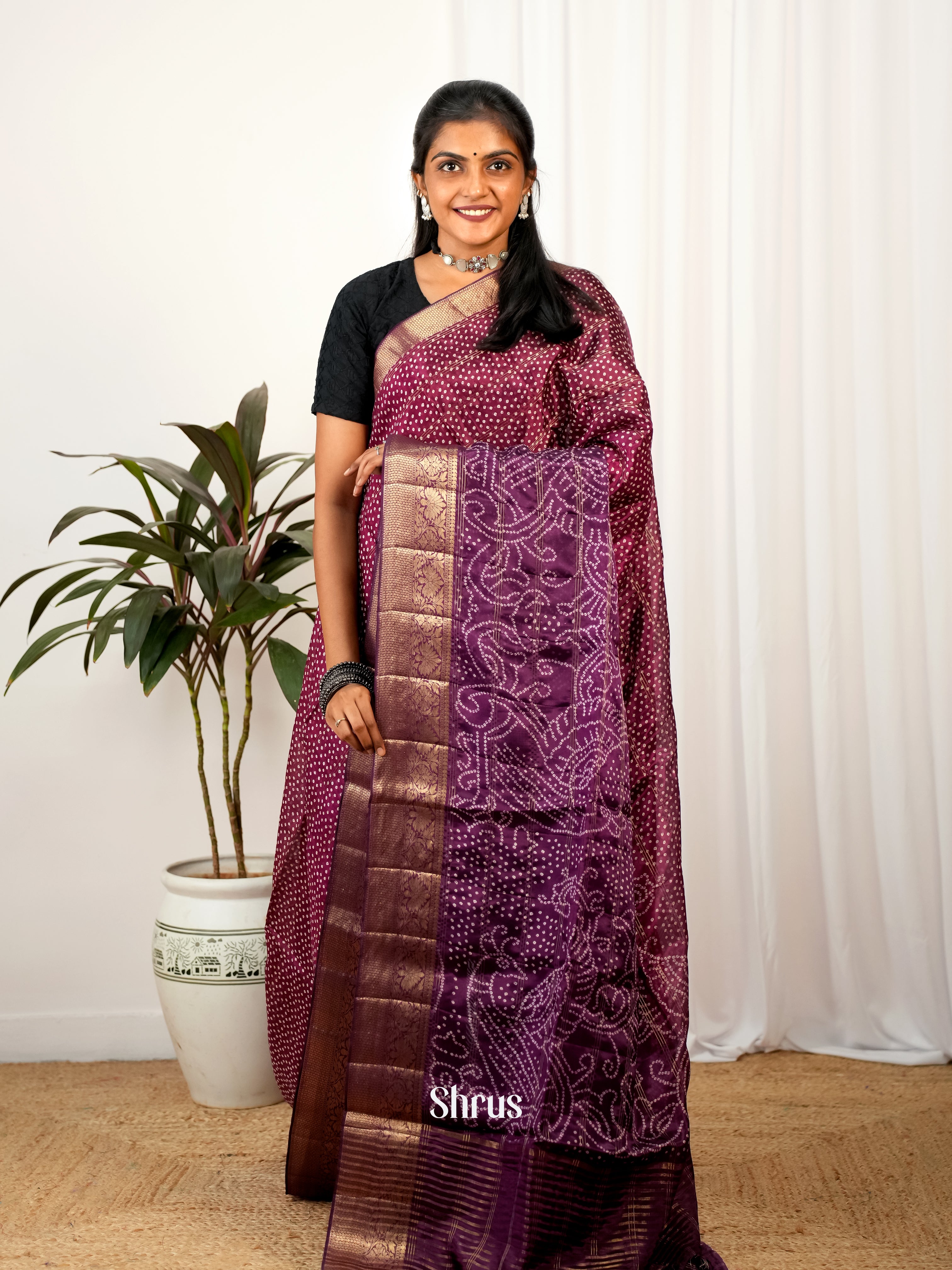 CIS26280 - Printed chanderi Saree