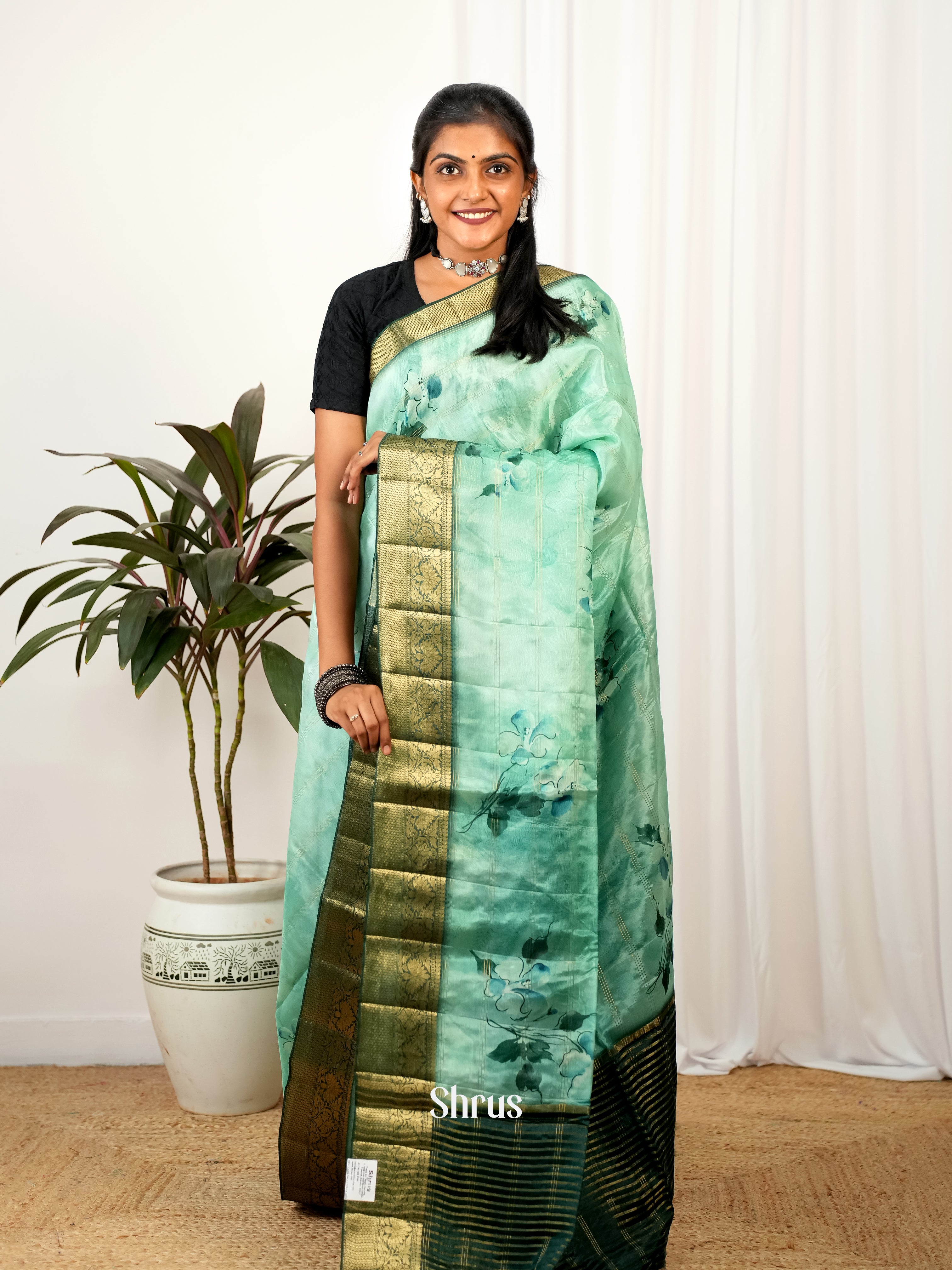 CIS26281 - Printed chanderi Saree